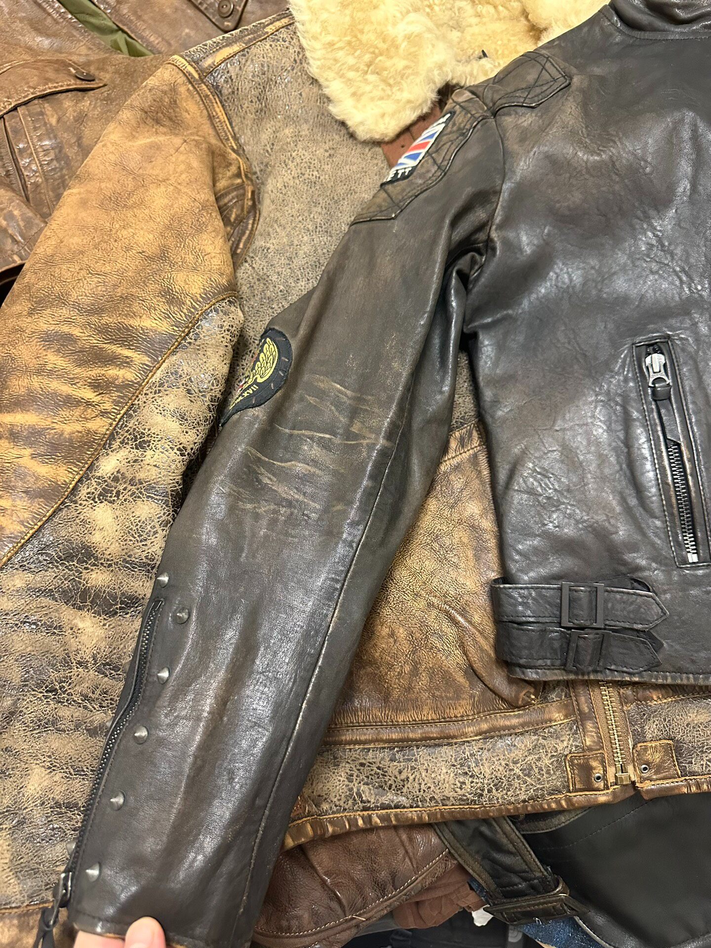 Polo Ralph Lauren Leather Moto Jacket — label