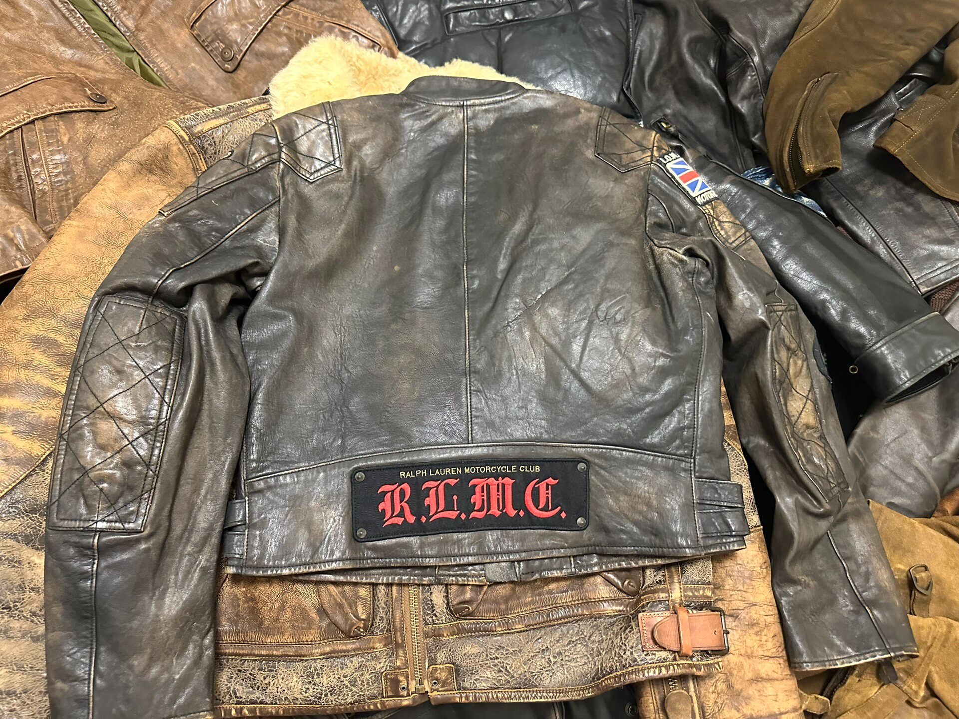 Polo Ralph Lauren Leather Moto Jacket — front