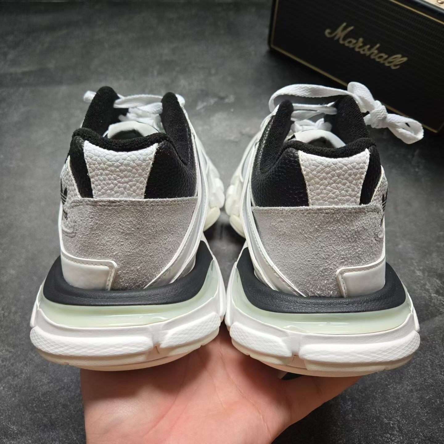Balenciaga x Adidas Track Dad Sneakers — detail