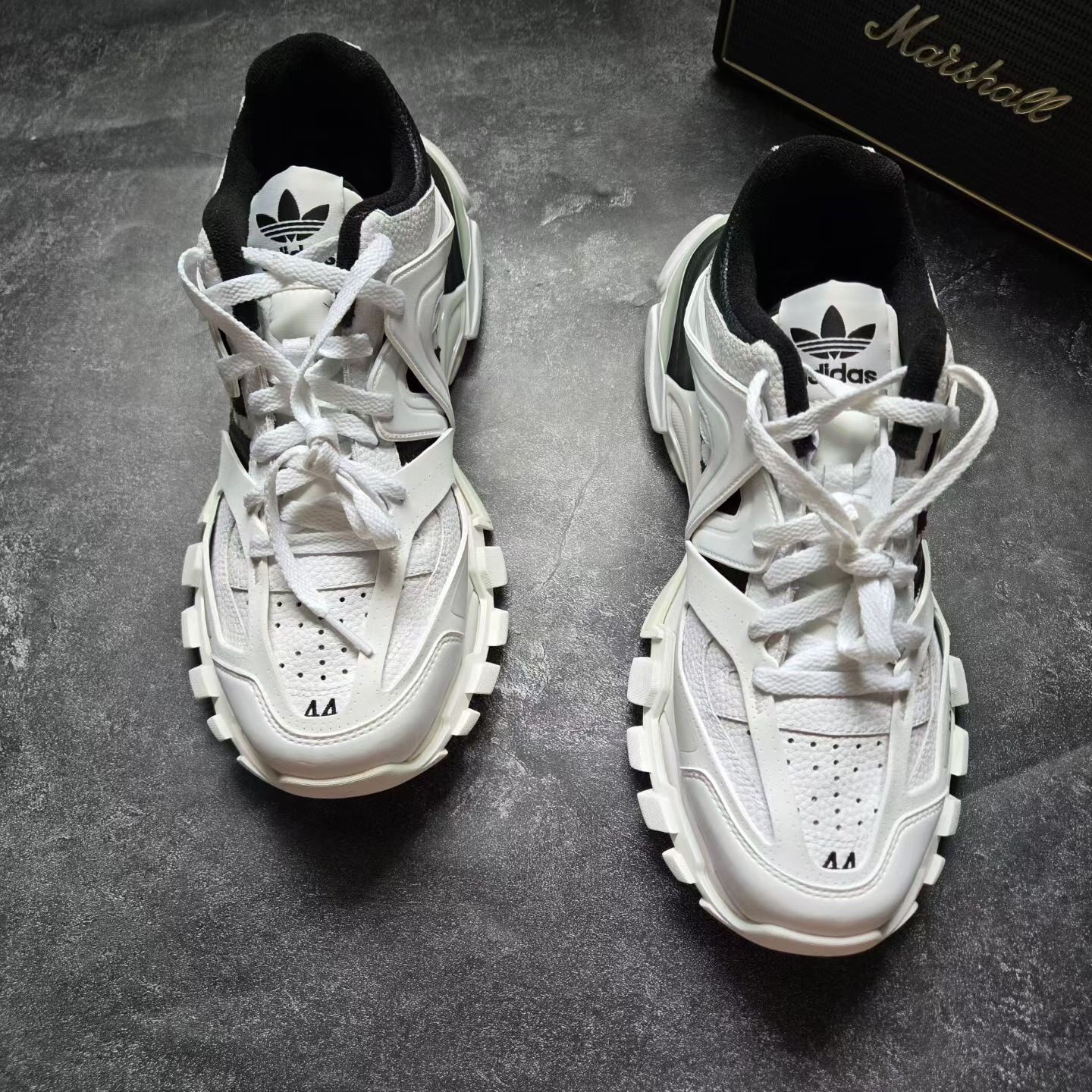 Balenciaga x Adidas Track Dad Sneakers — front