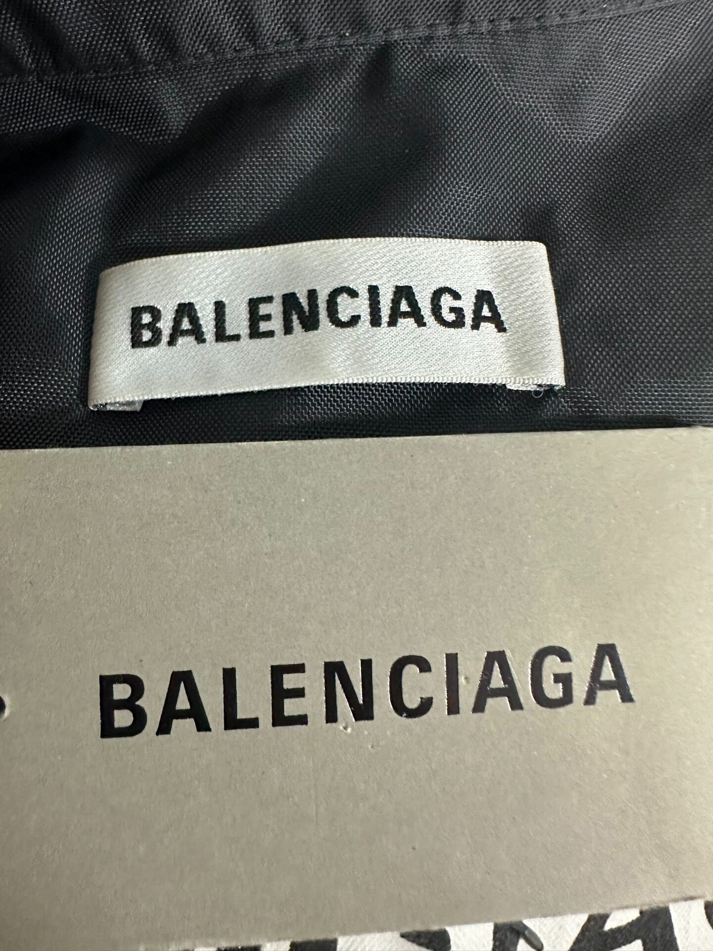 Balenciaga Women's Large Logo Black Jacket — label