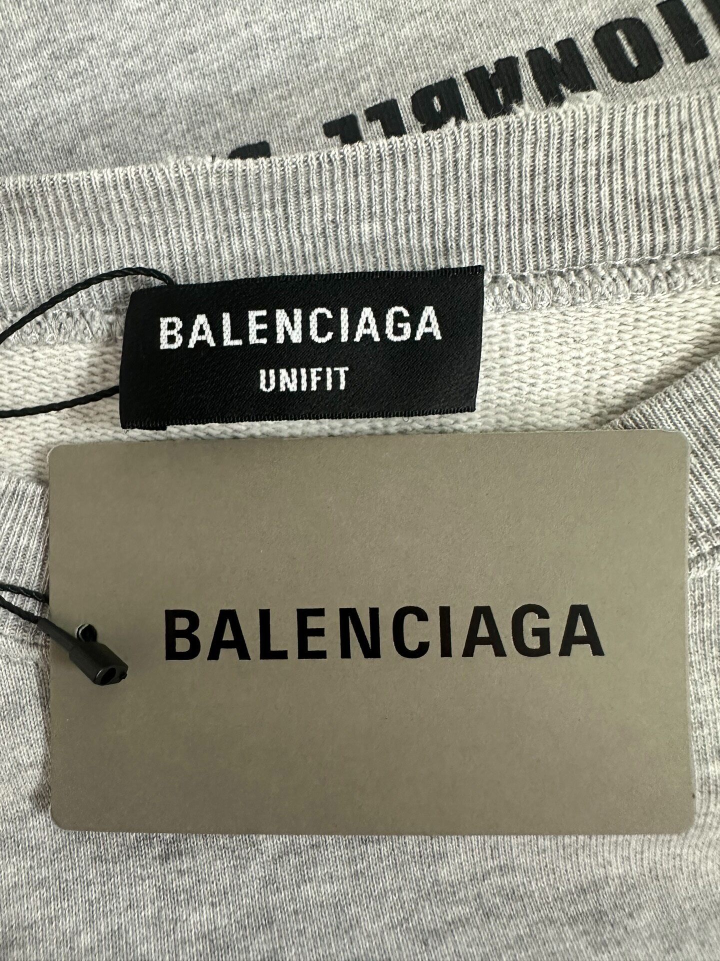 Balenciaga Gray FBI Print Crewneck Sweatshirt — label