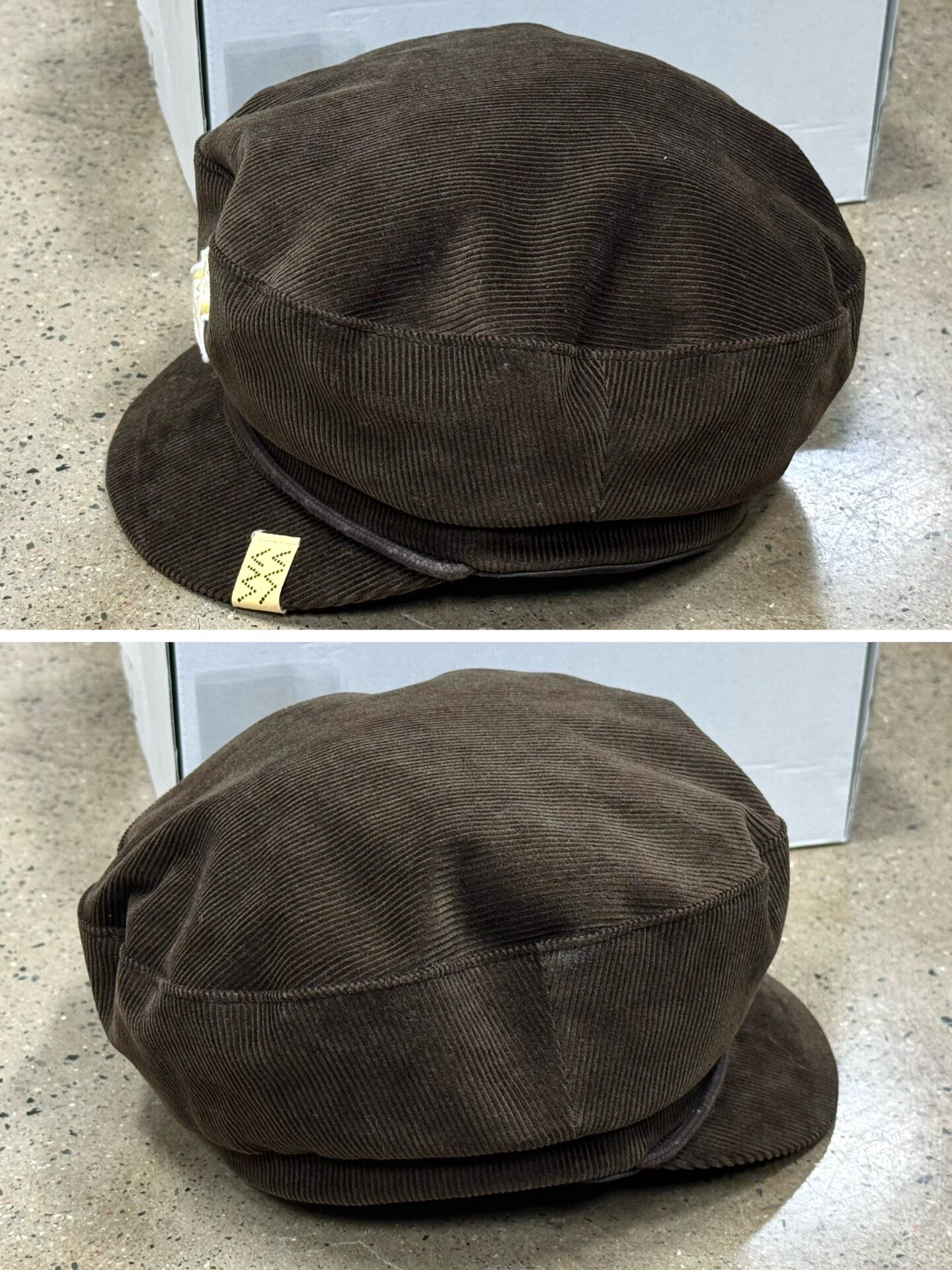 Visvim 20AW Corduroy Biker Hat — label