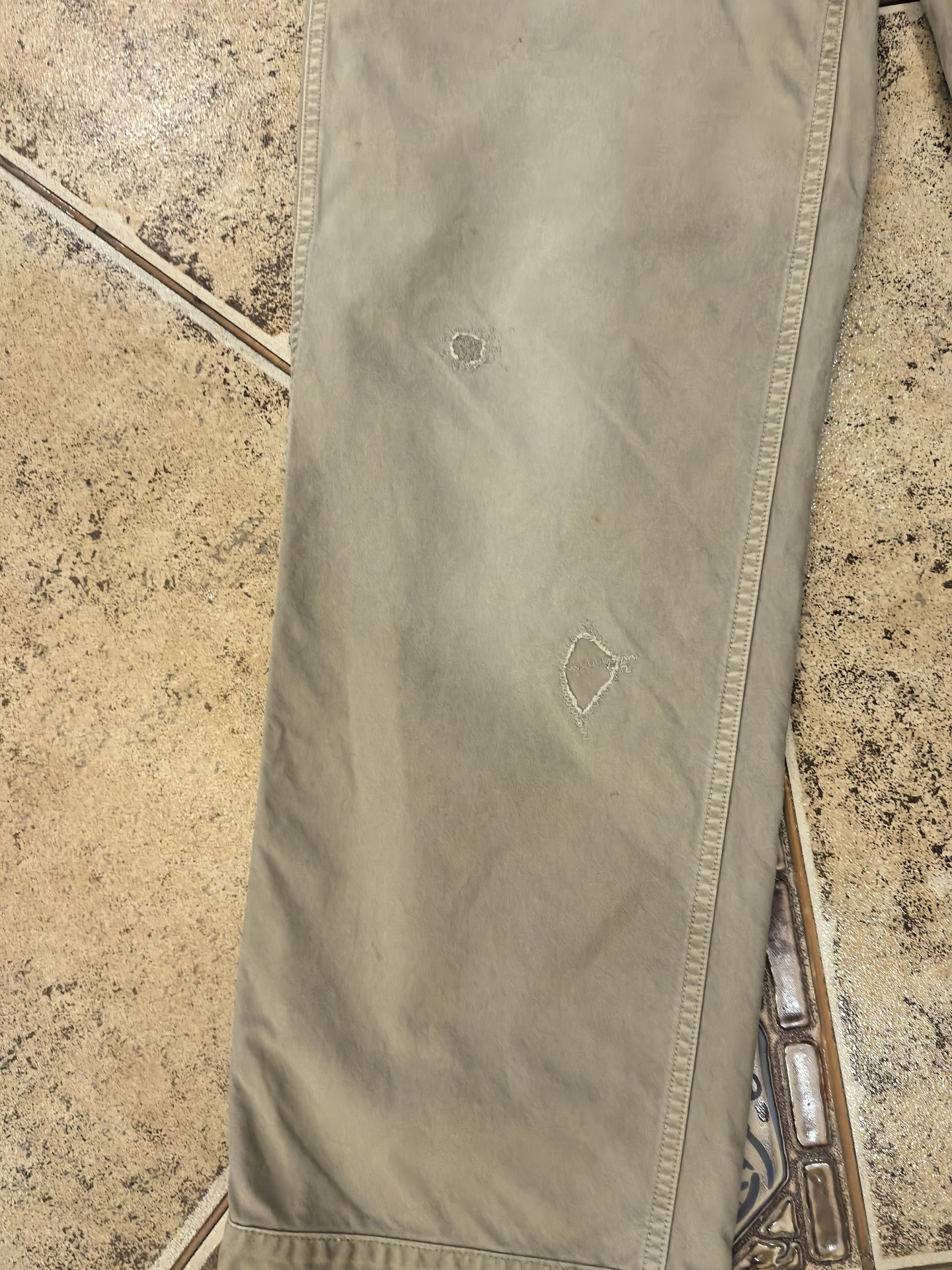 Visvim Wide Chino Crash Pants — detail