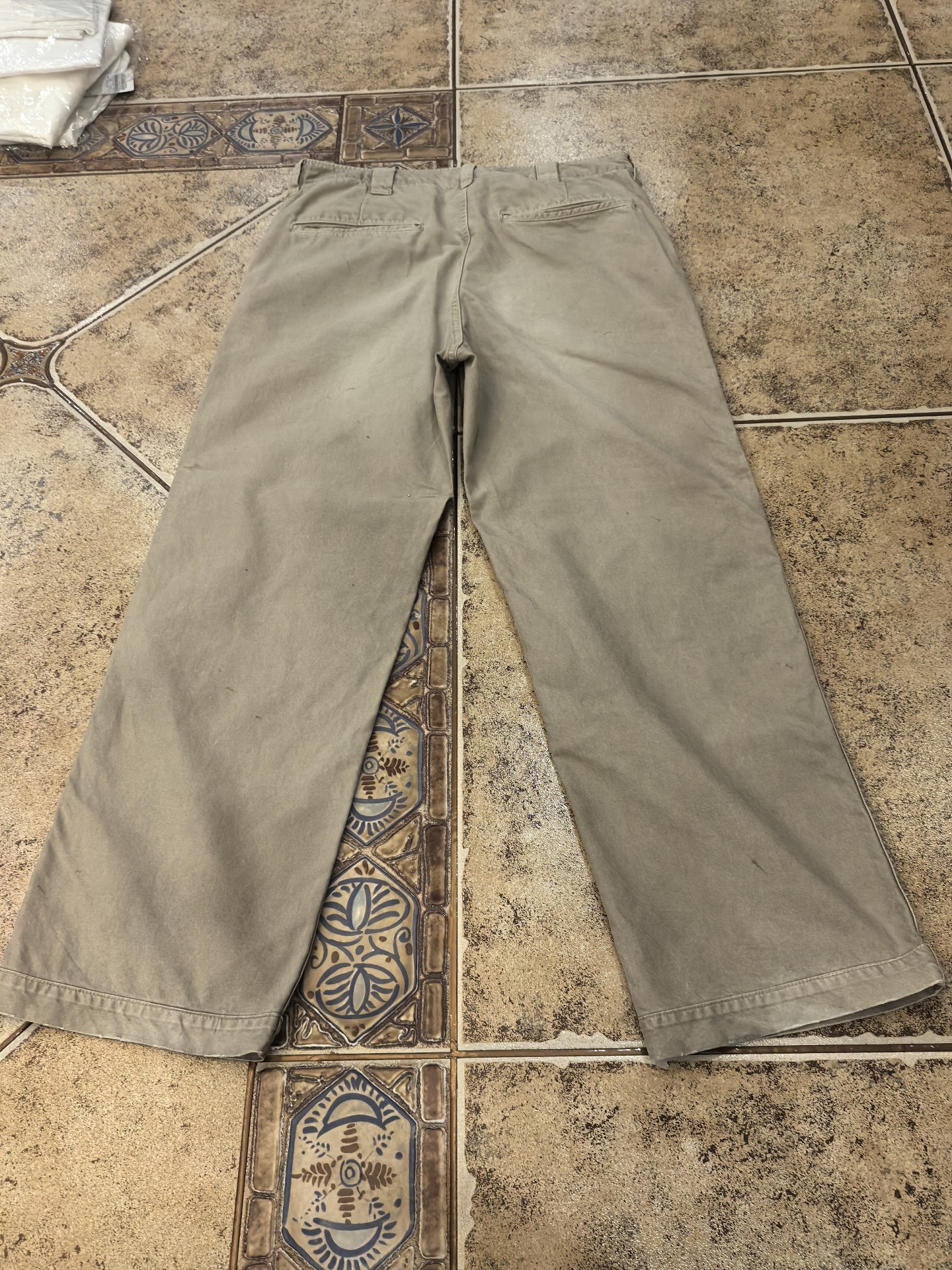 Visvim Wide Chino Crash Pants — back