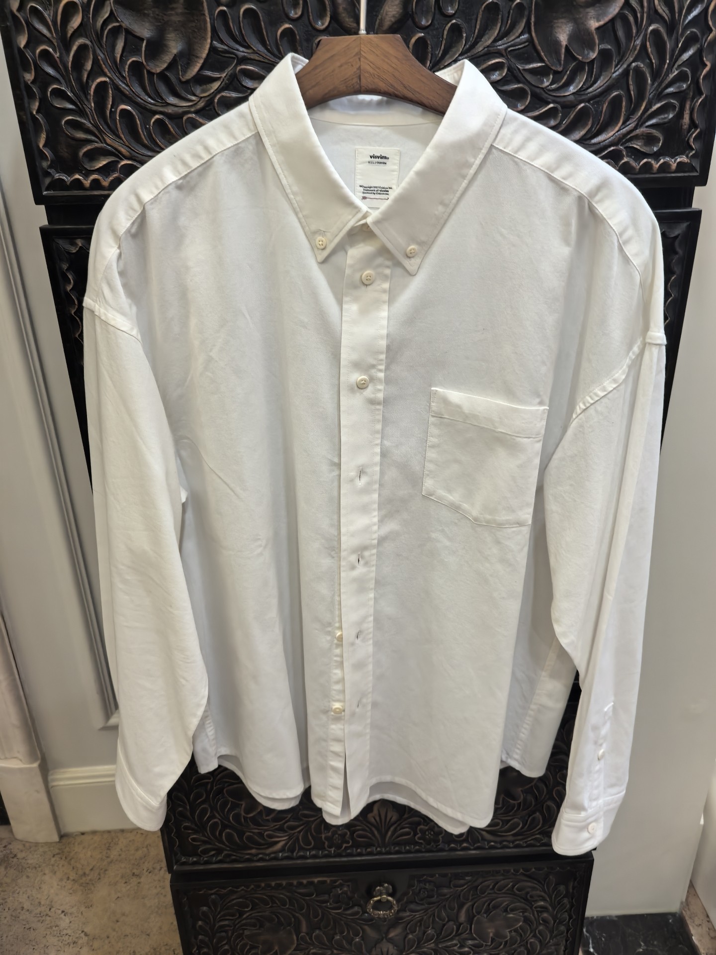 Visvim F.L.L. Cubism White Long-Sleeve Shirt