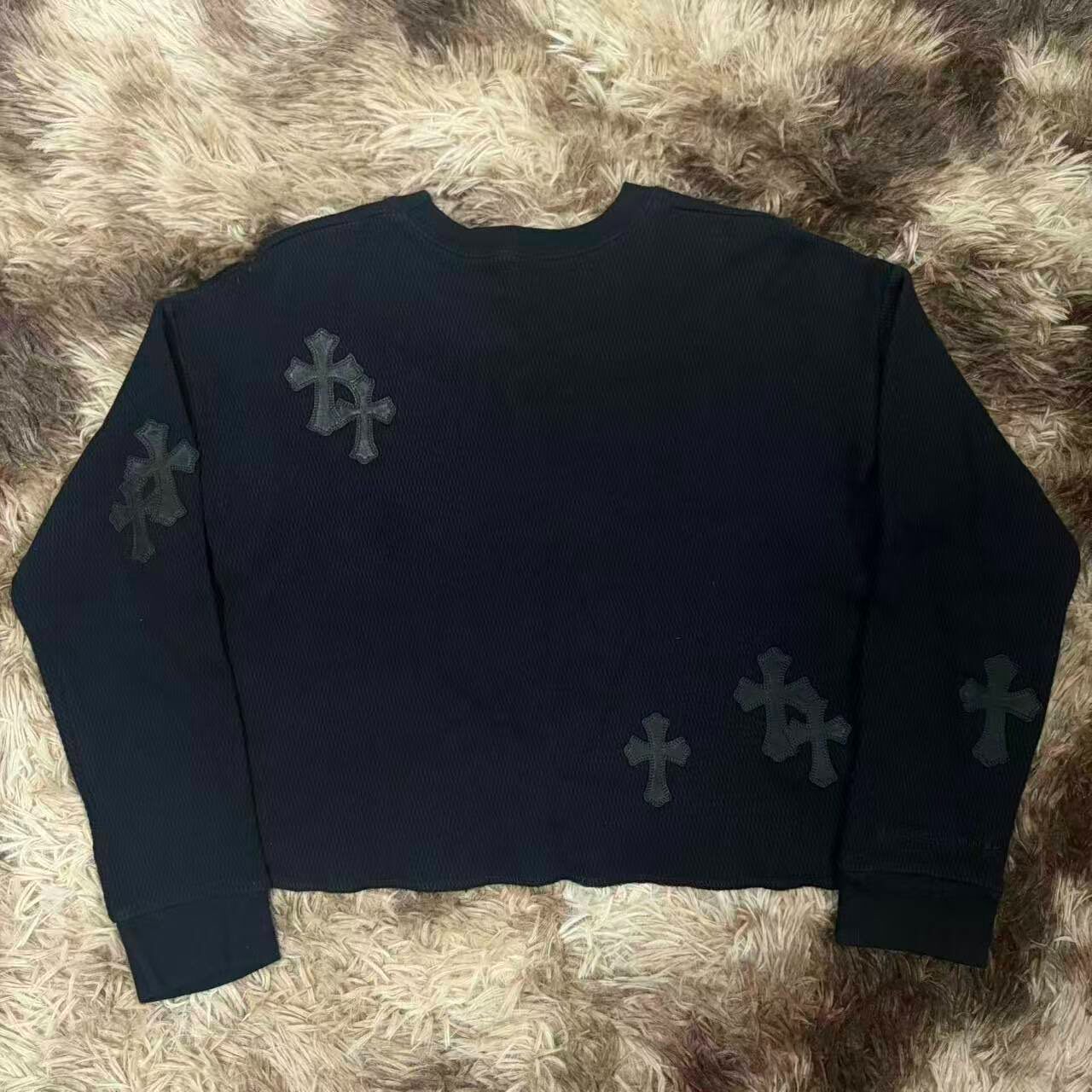 Chrome Hearts Black Cross Patch Sweatshirt — front