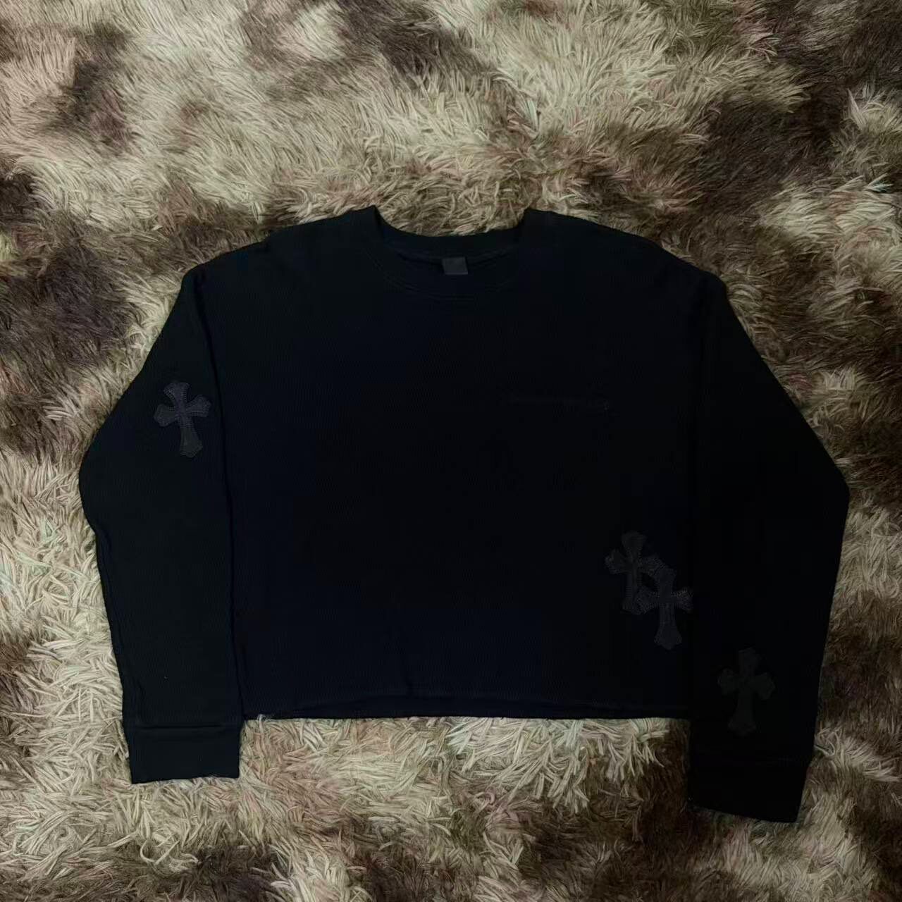 Chrome Hearts Black Cross Patch Sweatshirt