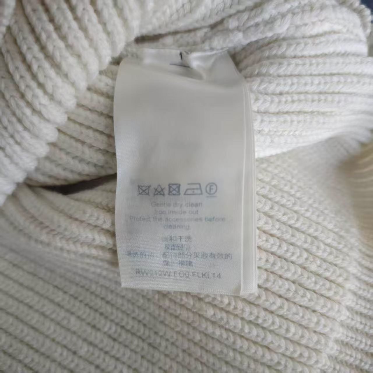 Louis Vuitton White Off-Shoulder Knit Top — back