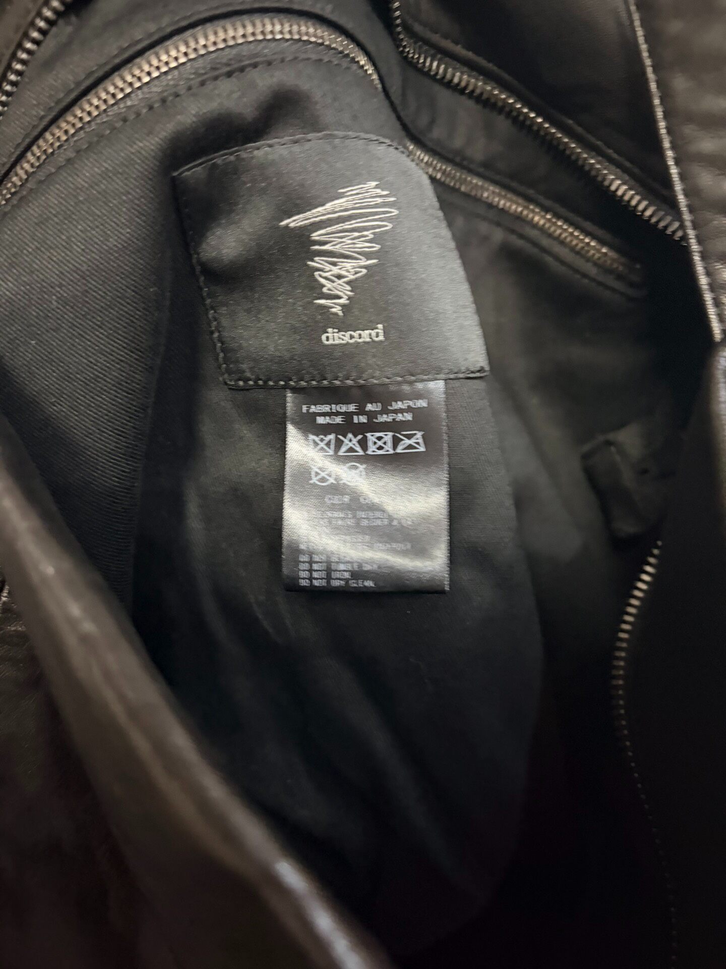 Yohji Yamamoto 24AW Leather Tote — label
