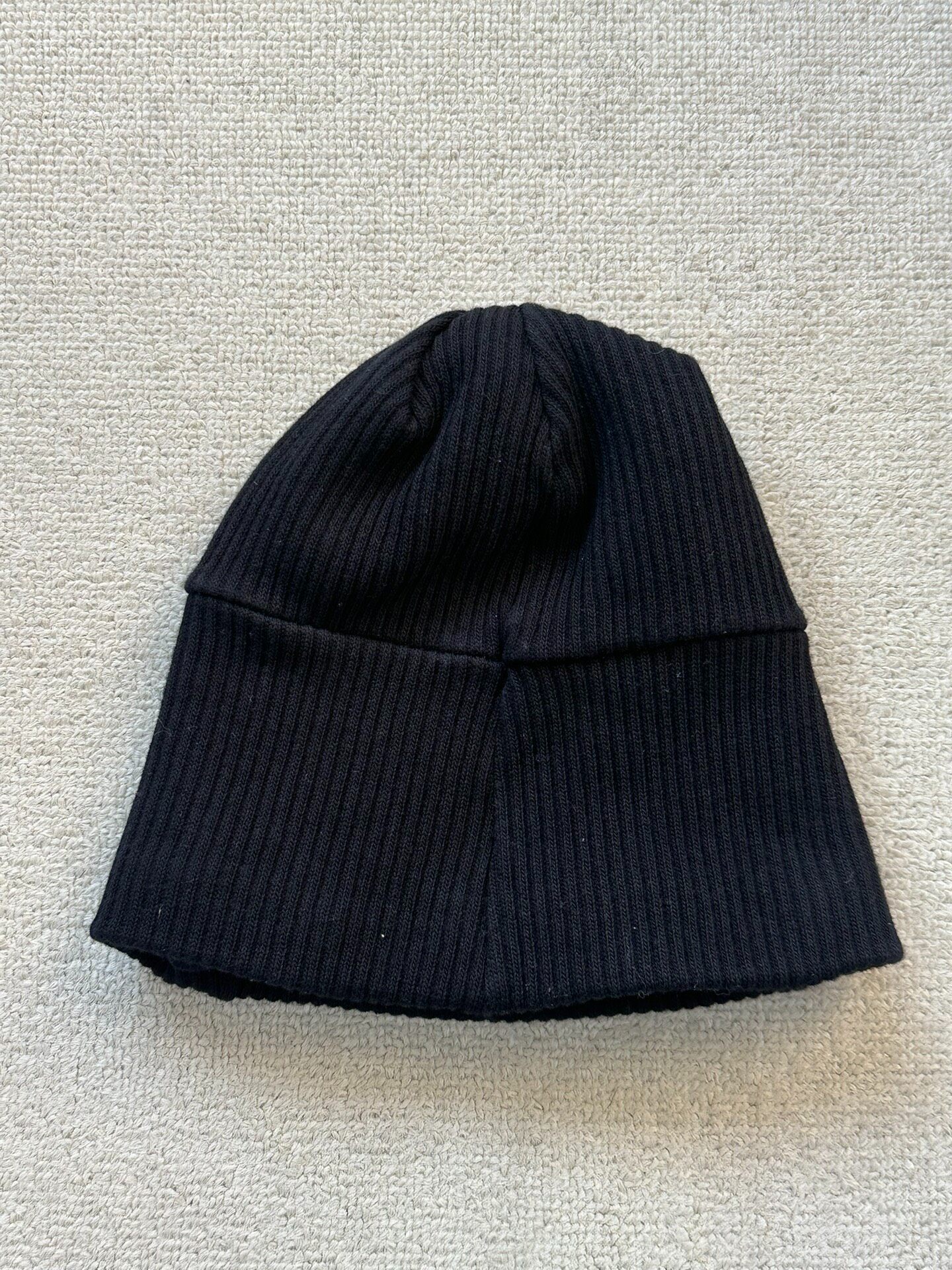 Balenciaga Black Logo Knit Beanie — front