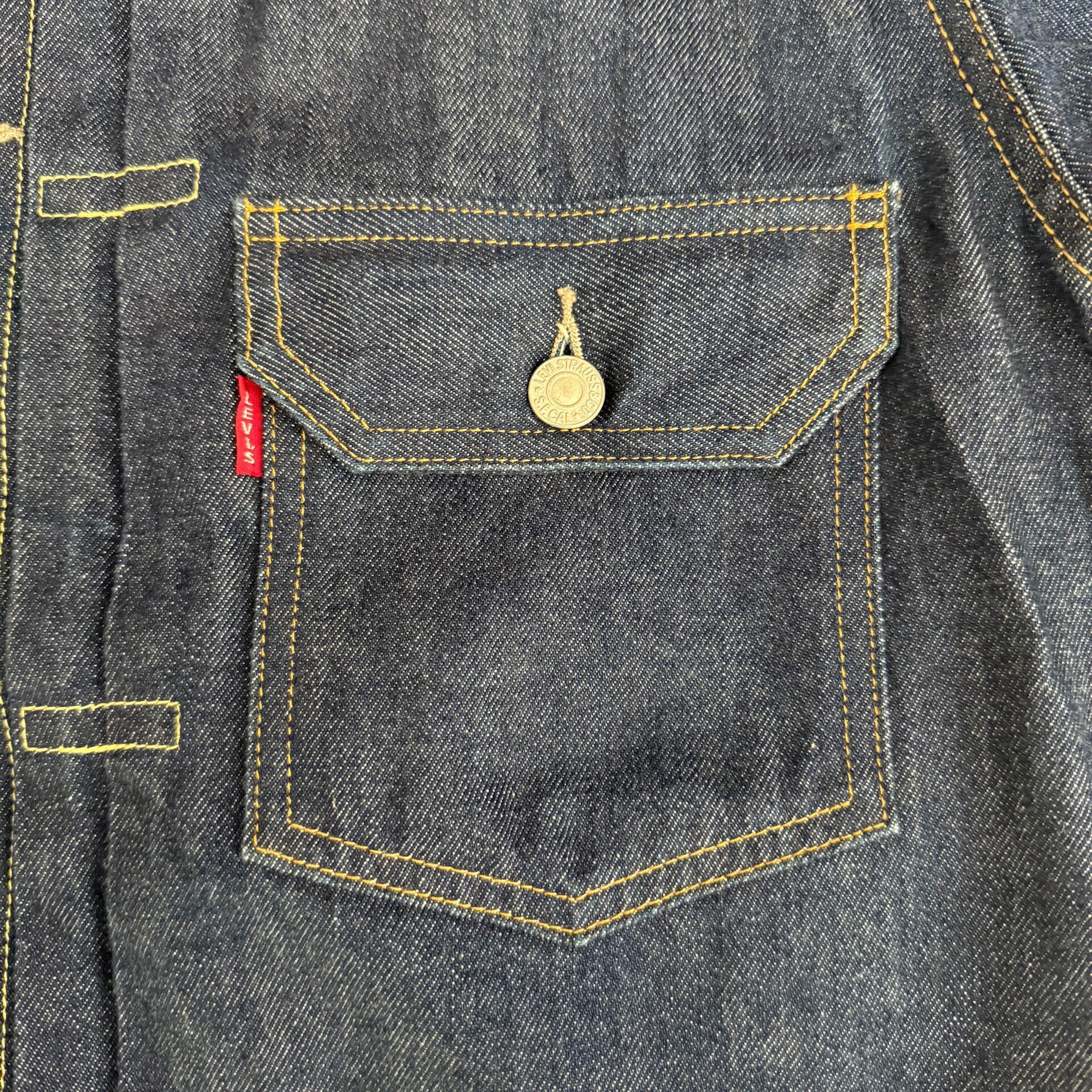 Levi's LVC 506xx Raw Denim Jacket — label
