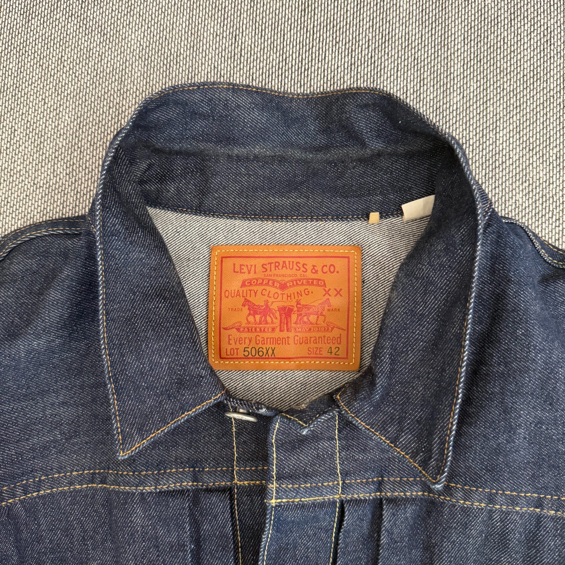 Levi's LVC 506xx Raw Denim Jacket — detail