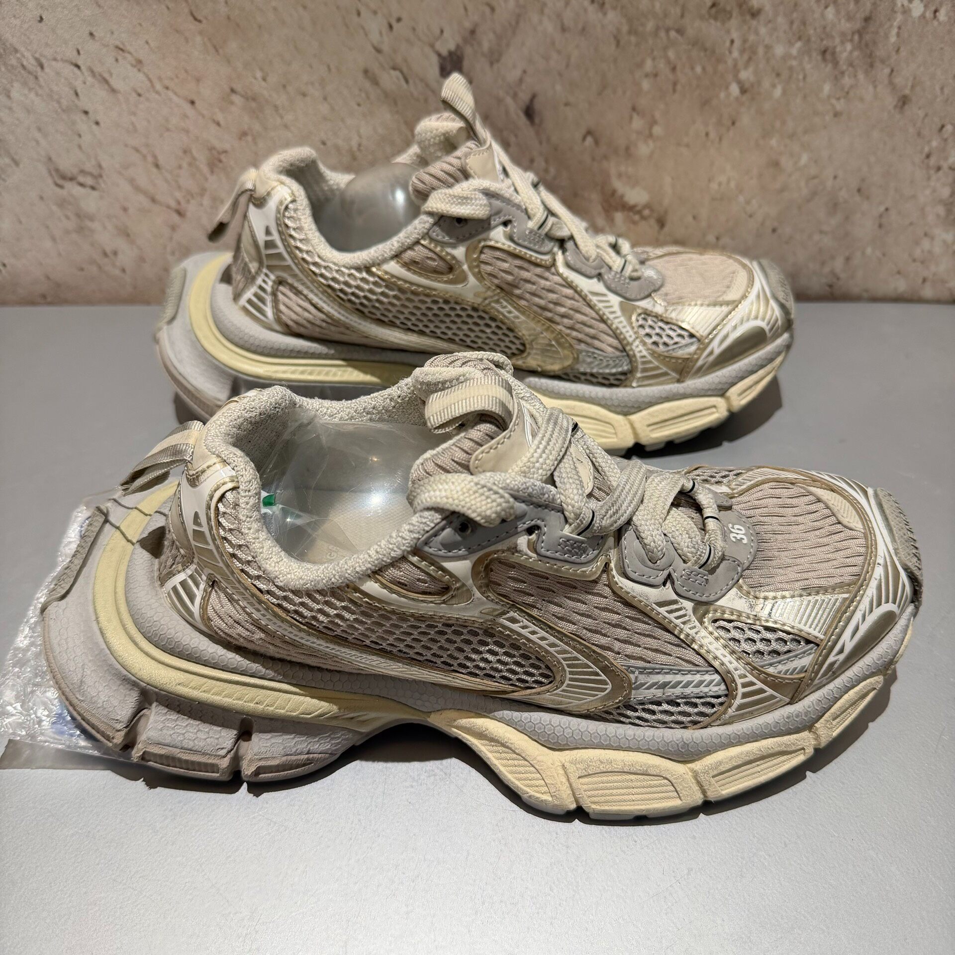 Balenciaga 3XL Light Beige Sneakers — back