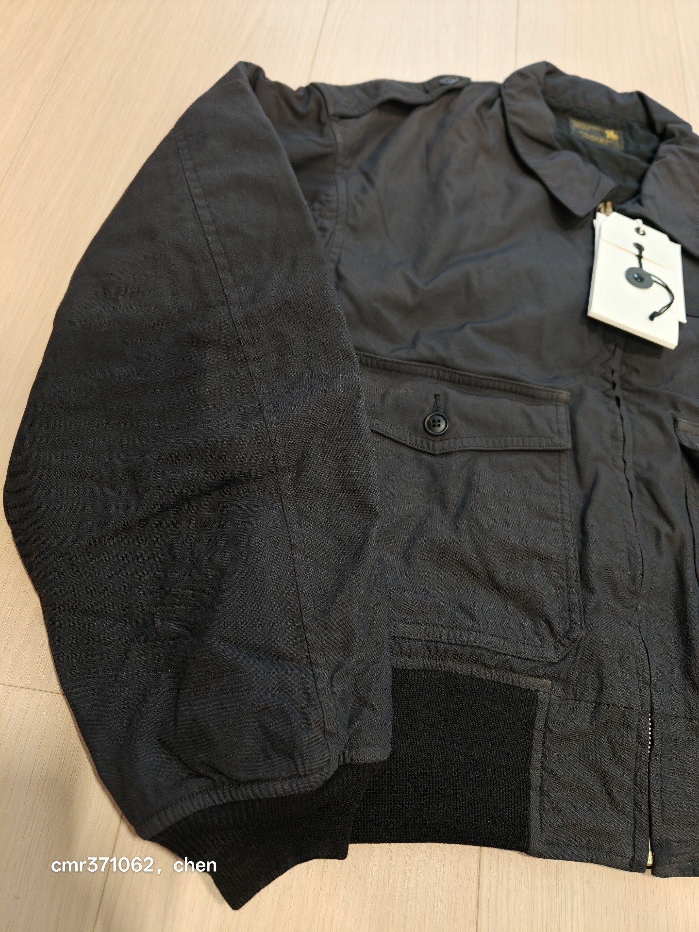 Visvim 23 Hilts C/D Black Military Jacket — detail