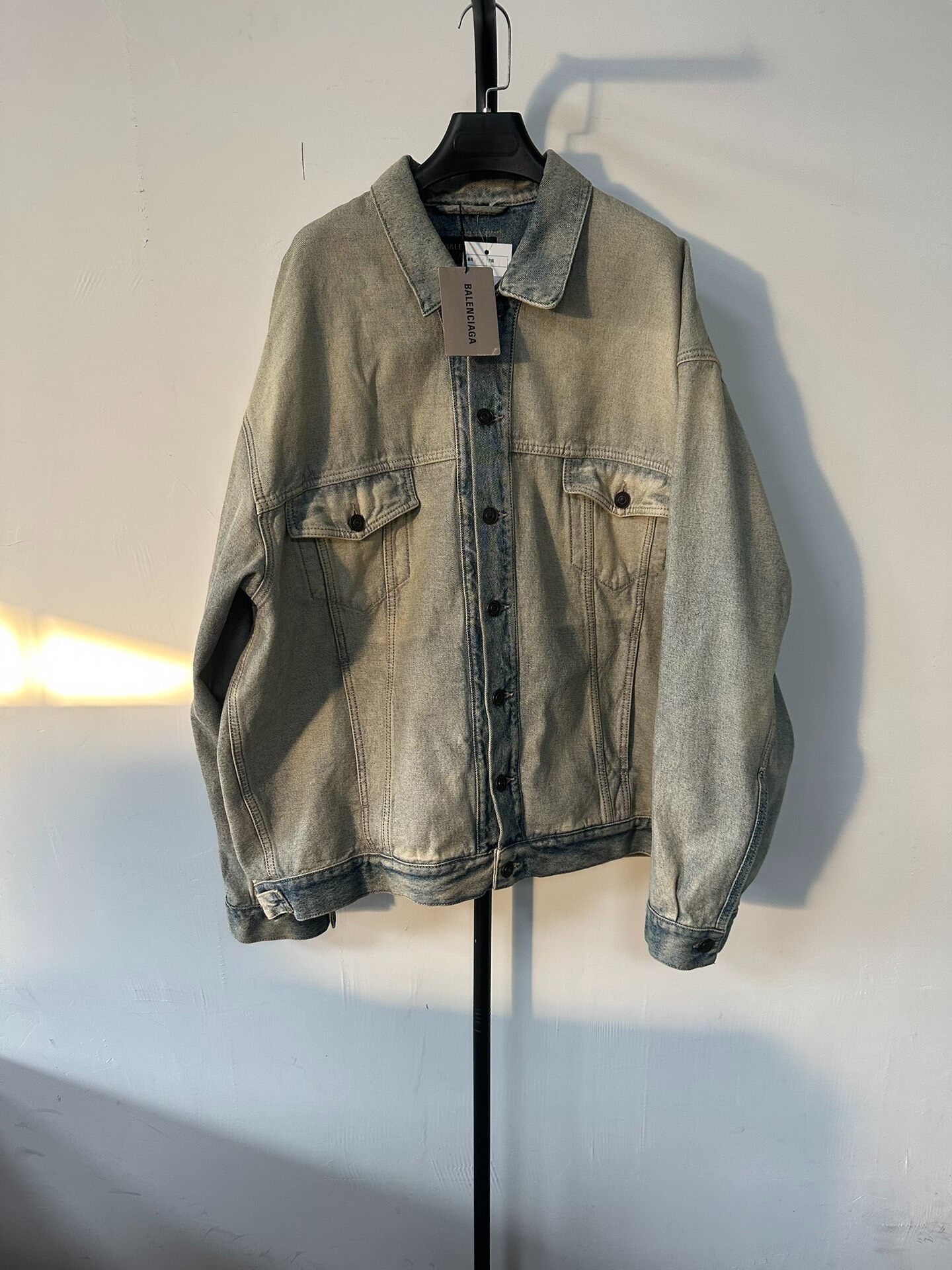 Balenciaga Faded Blue Oversized Denim Jacket