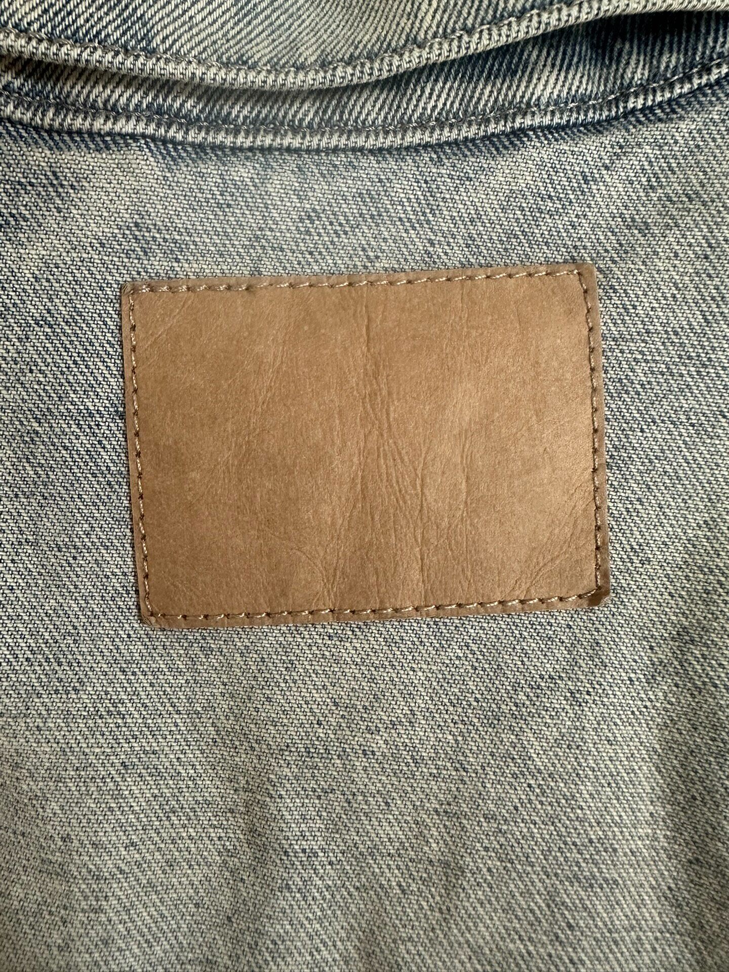 Balenciaga Faded Blue Oversized Denim Jacket — detail