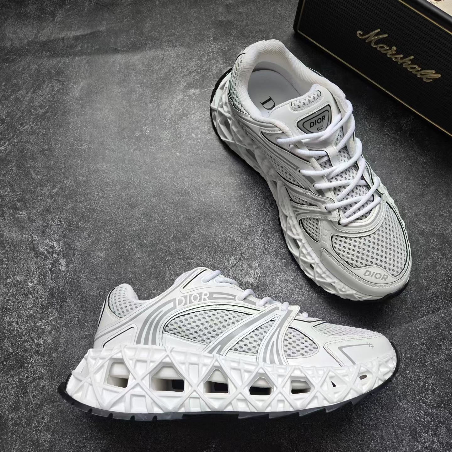 Dior B35 White Sneakers Size 42 — label