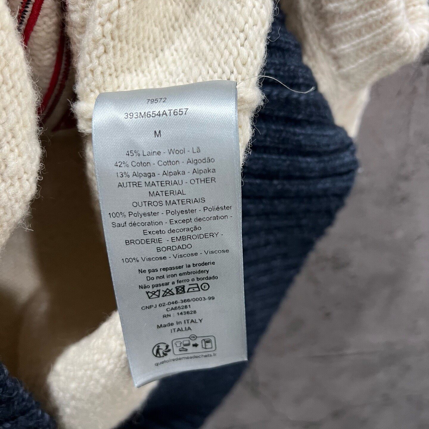 Dior x Denim Tears Knit Vest — label