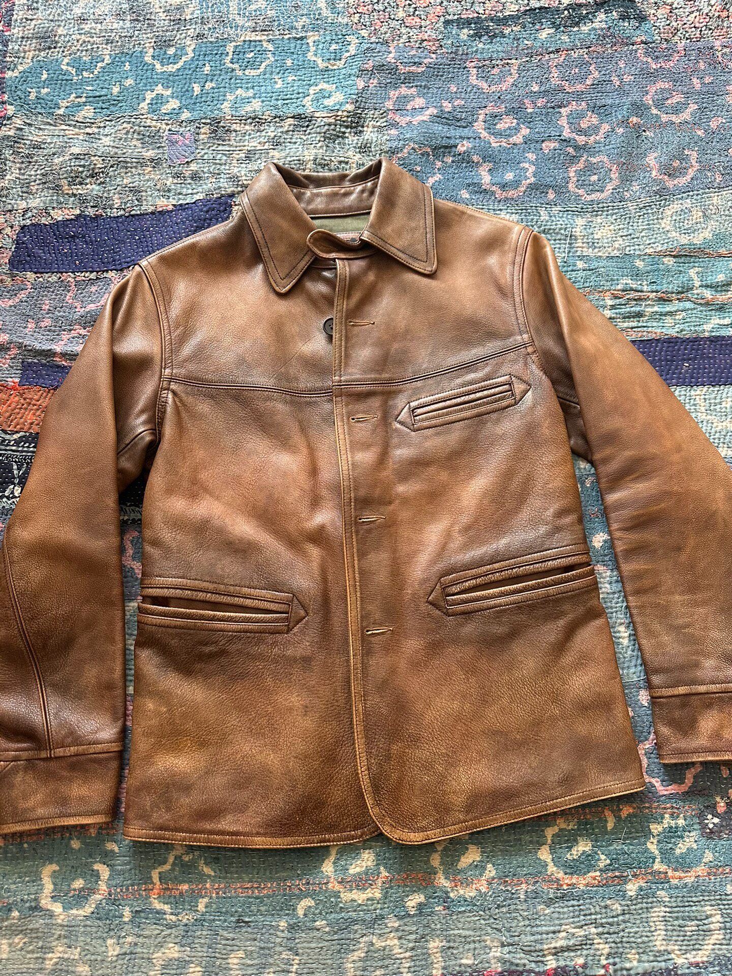 RRL Distressed Leather Jacket