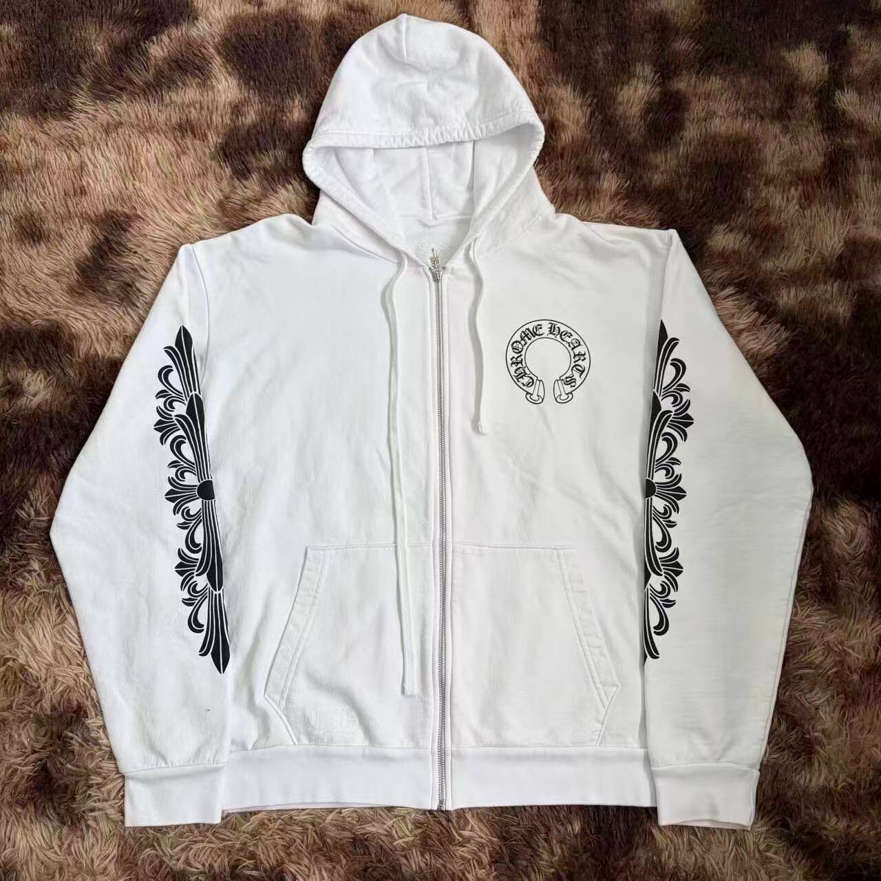 Chrome Hearts White Zip Hoodie