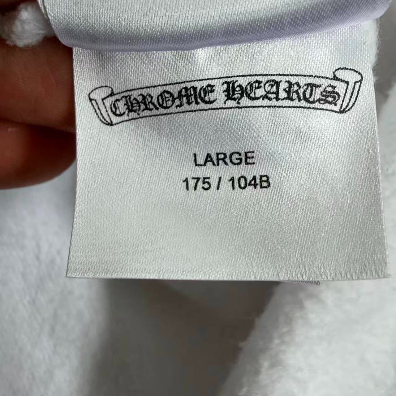 Chrome Hearts White Zip Hoodie — label