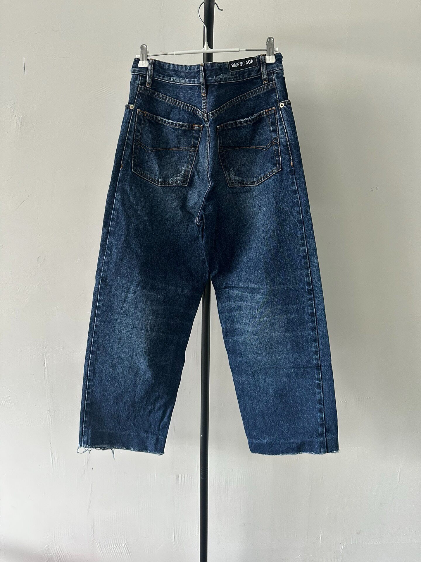 Balenciaga Women’s Blue Loose Denim Jeans — front