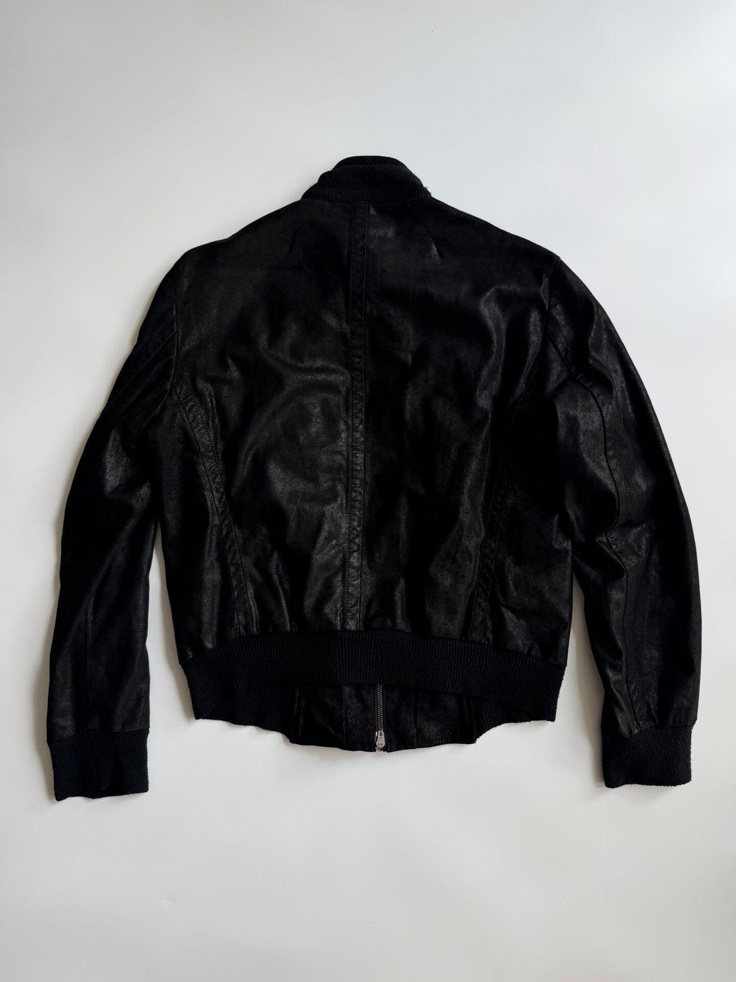 Y's for Men Multi-zip Leather Jacket — label