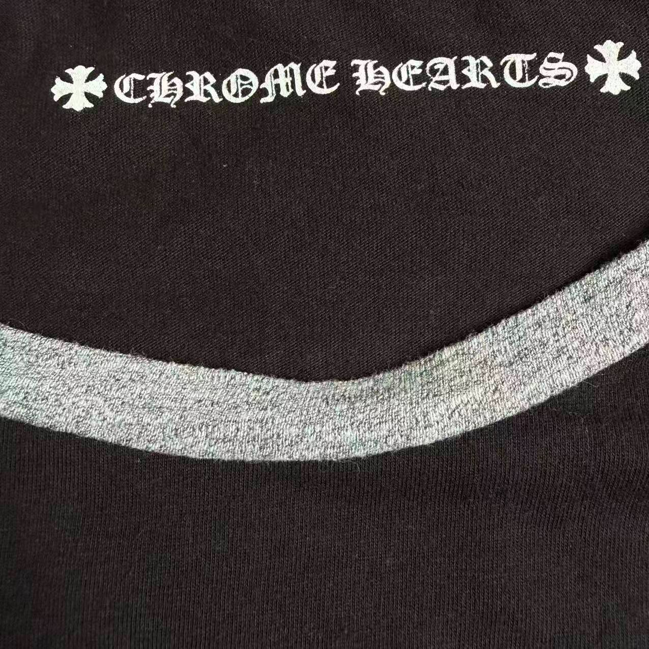 Chrome Hearts Gray Black Long Sleeve Tee — detail