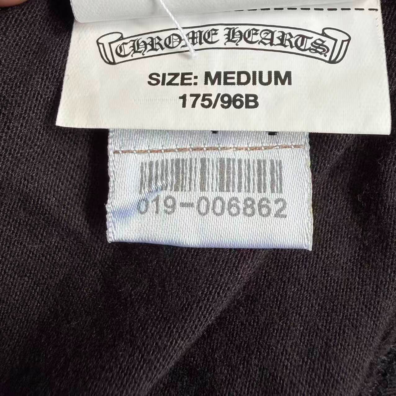 Chrome Hearts Gray Black Long Sleeve Tee — label