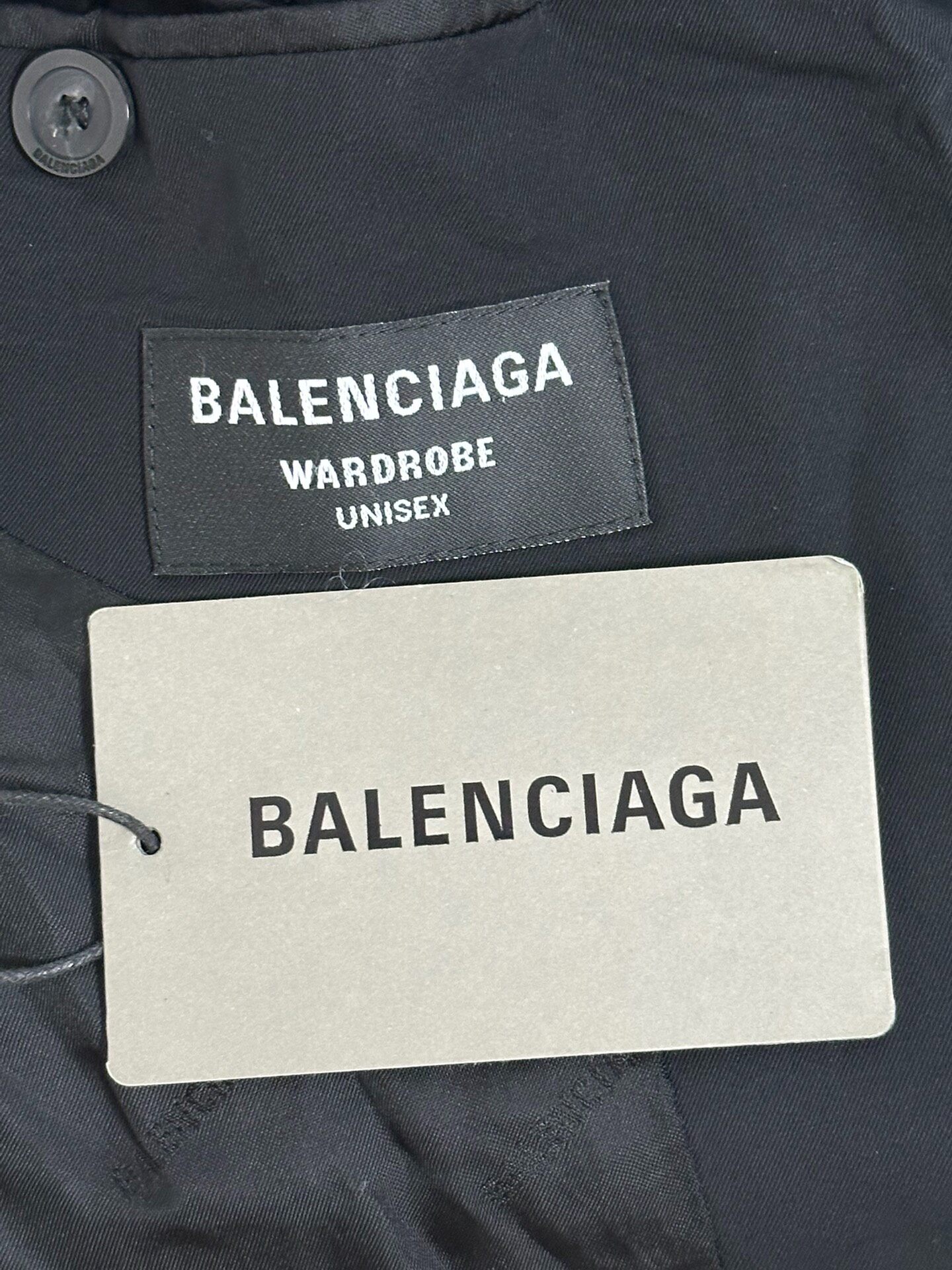 Balenciaga Men's Black Relaxed Blazer — label