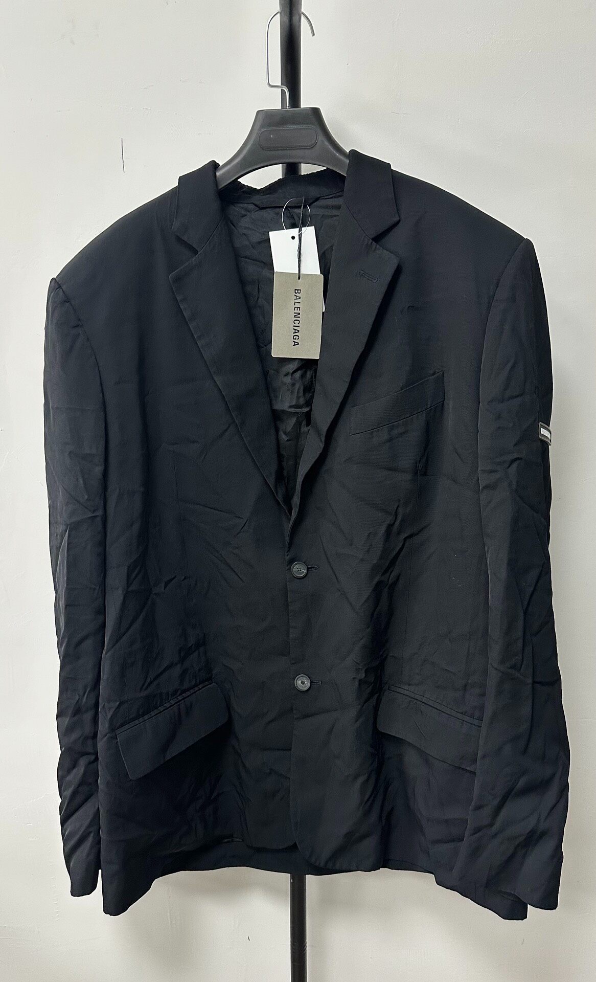 Balenciaga Men's Black Relaxed Blazer