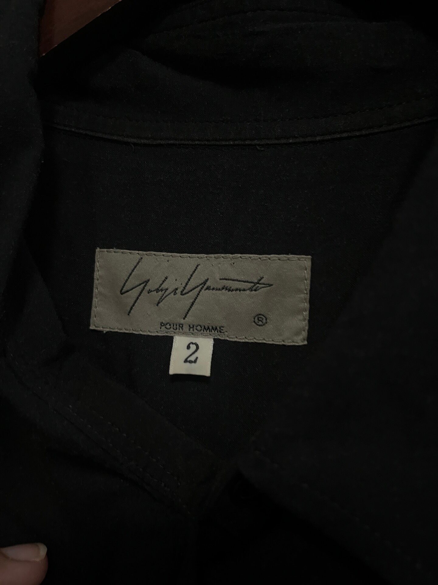 Yohji Yamamoto 18ss Scarf Collar Shirt — detail