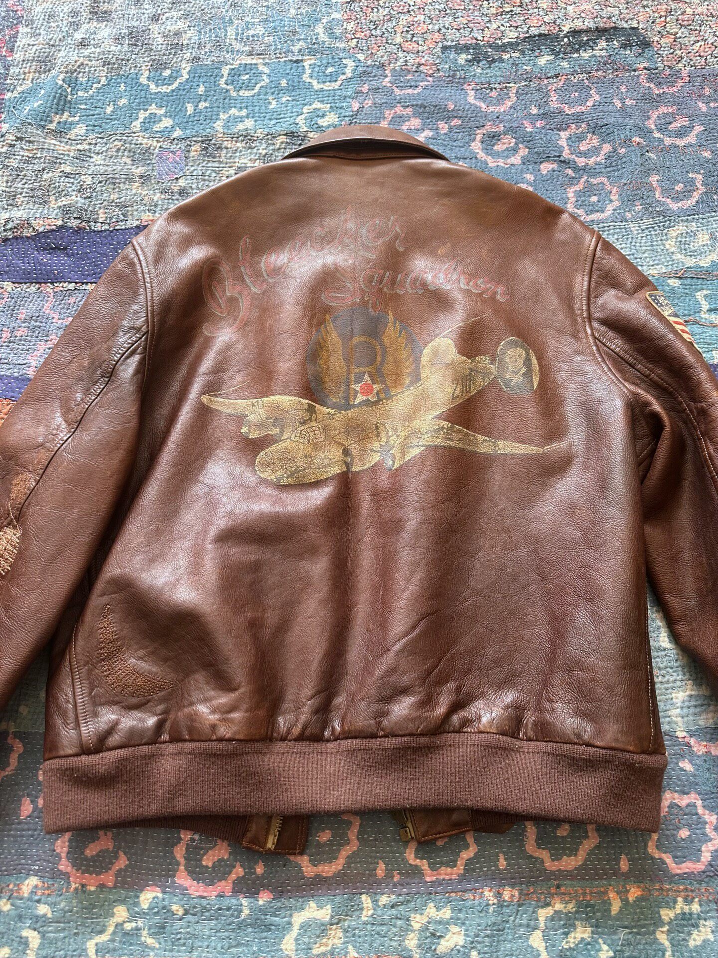 Polo Ralph Lauren Distressed Leather Bomber — front
