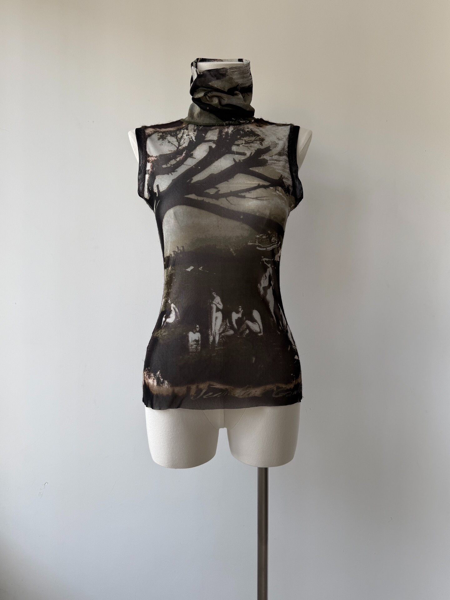 Jean Paul Gaultier Sheer Mesh Sleeveless Top