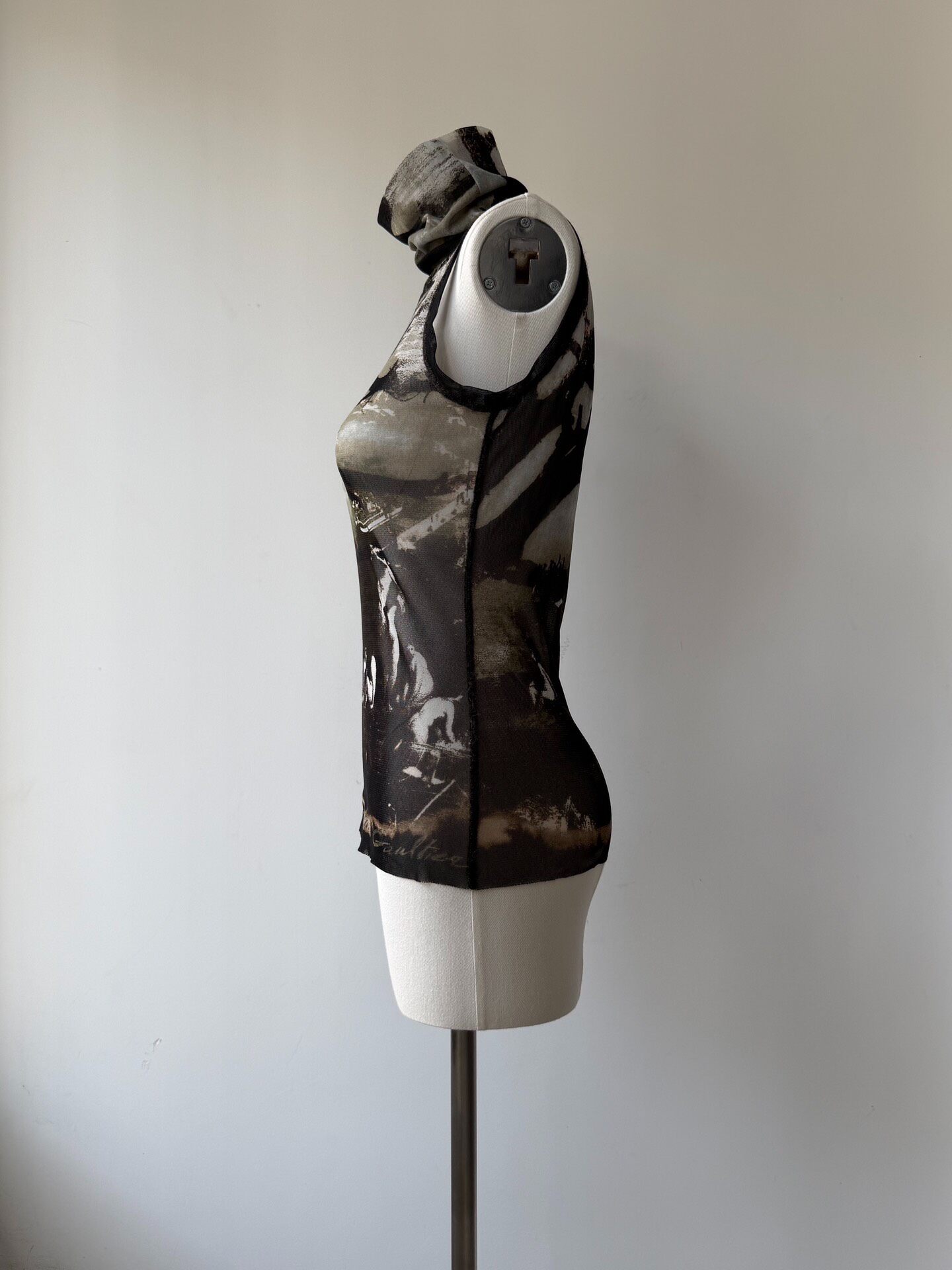 Jean Paul Gaultier Sheer Mesh Sleeveless Top — detail