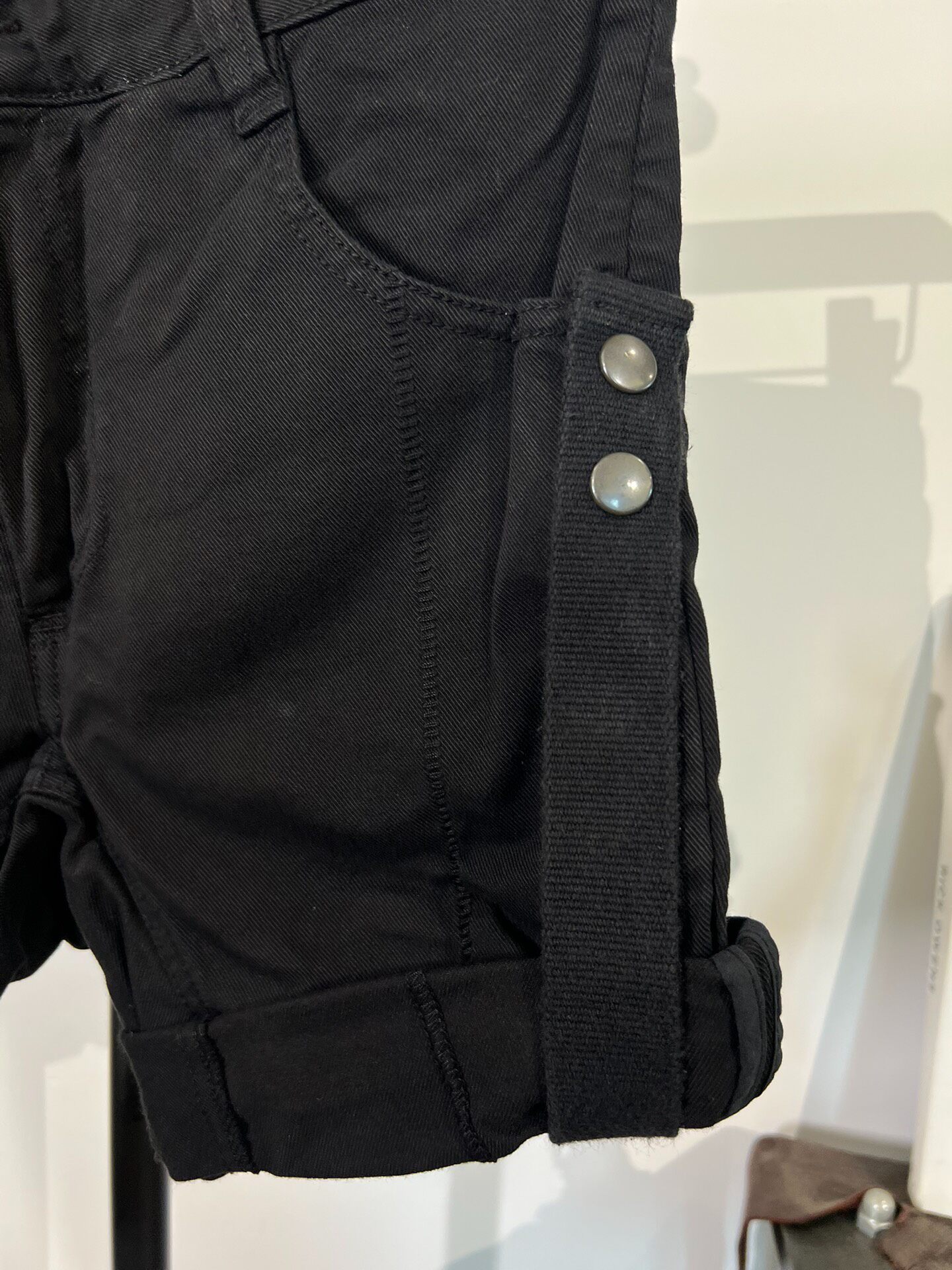 Boris Bidjan Saberi Denim Shorts — back