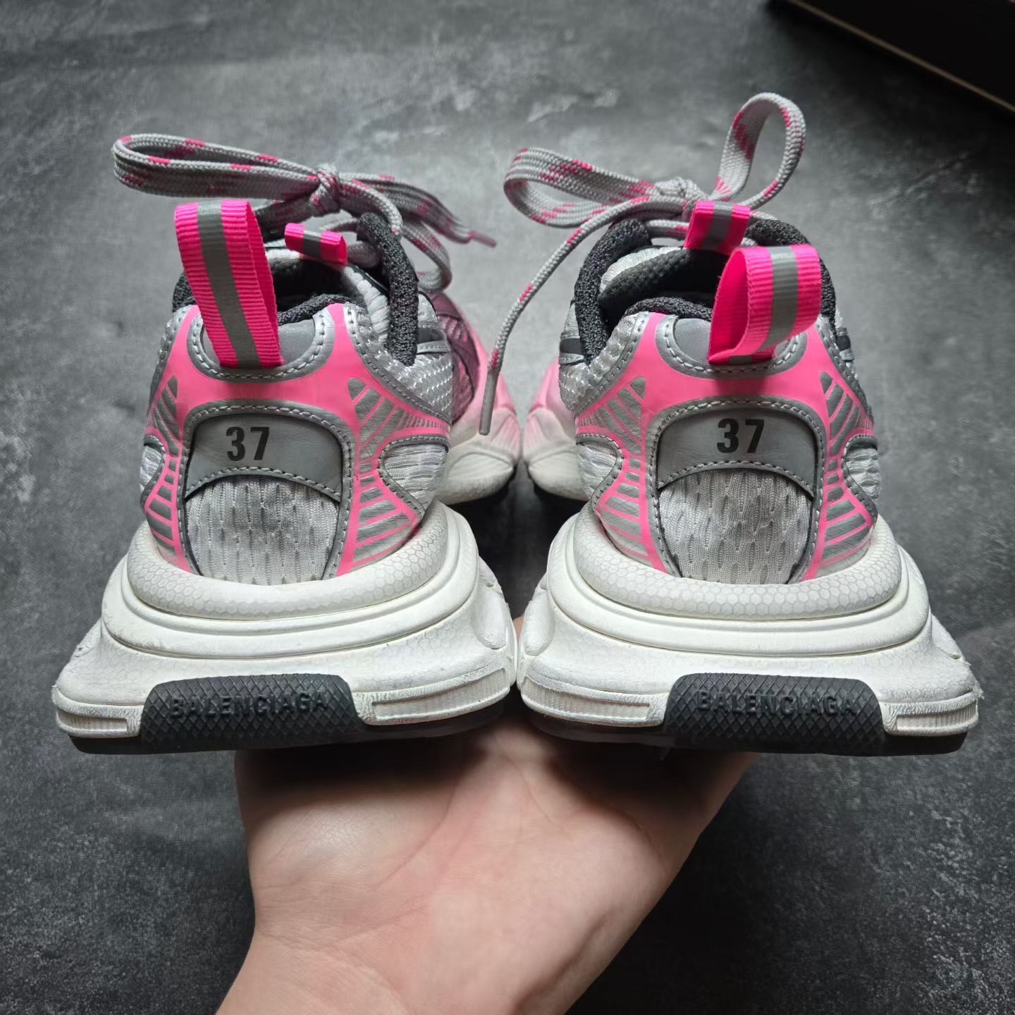 Balenciaga 3XL Pink Gradient Sneakers — detail