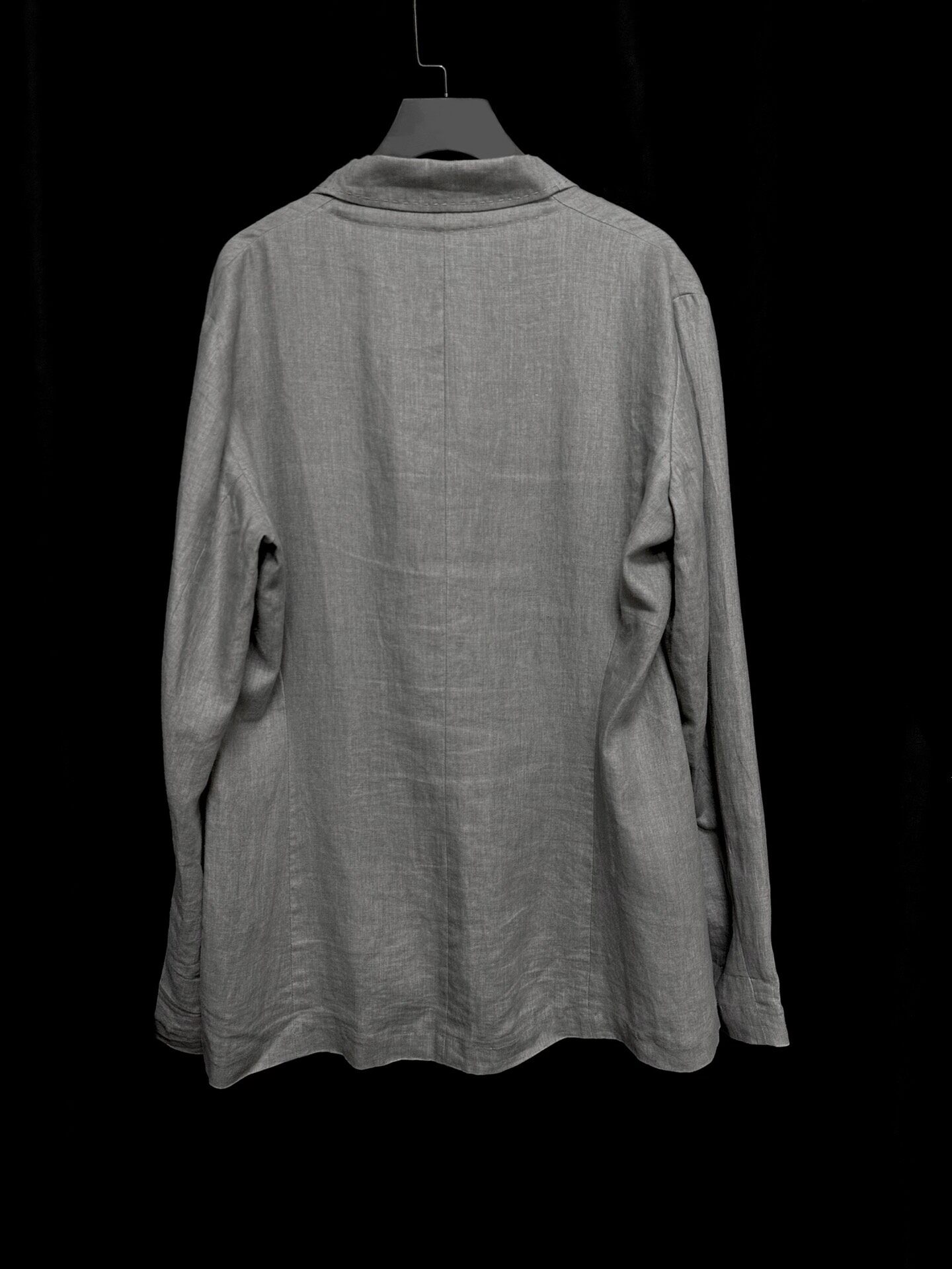 m.a+ Gray Linen Blazer — front