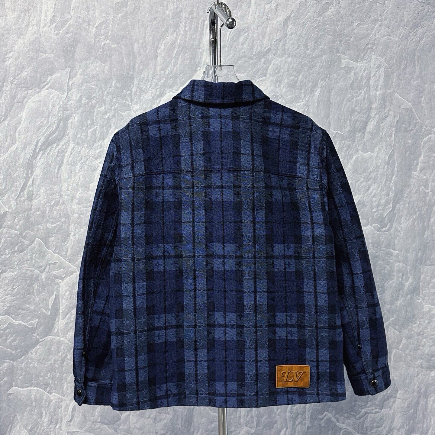 Louis Vuitton SS26 Blue Plaid Jacket — back