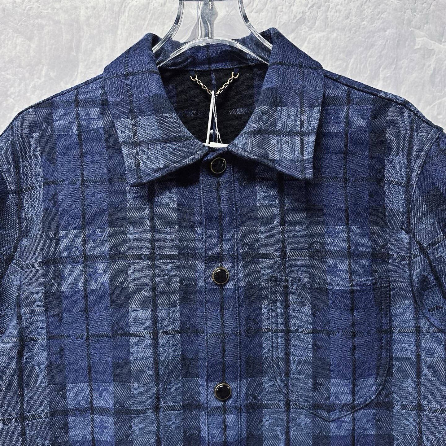 Louis Vuitton SS26 Blue Plaid Jacket — front