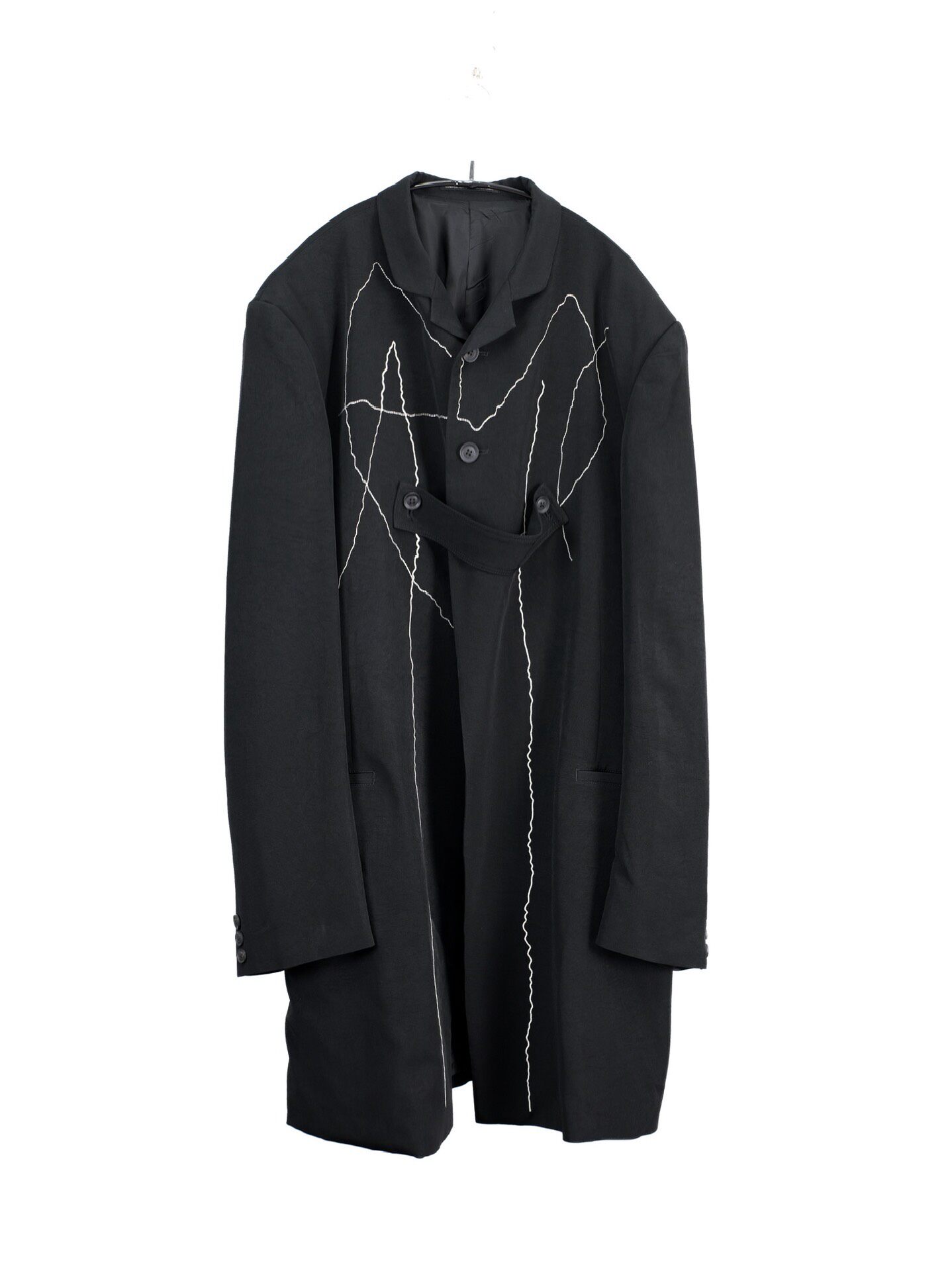 Yohji Yamamoto 26SS Cracked Embroidery Coat