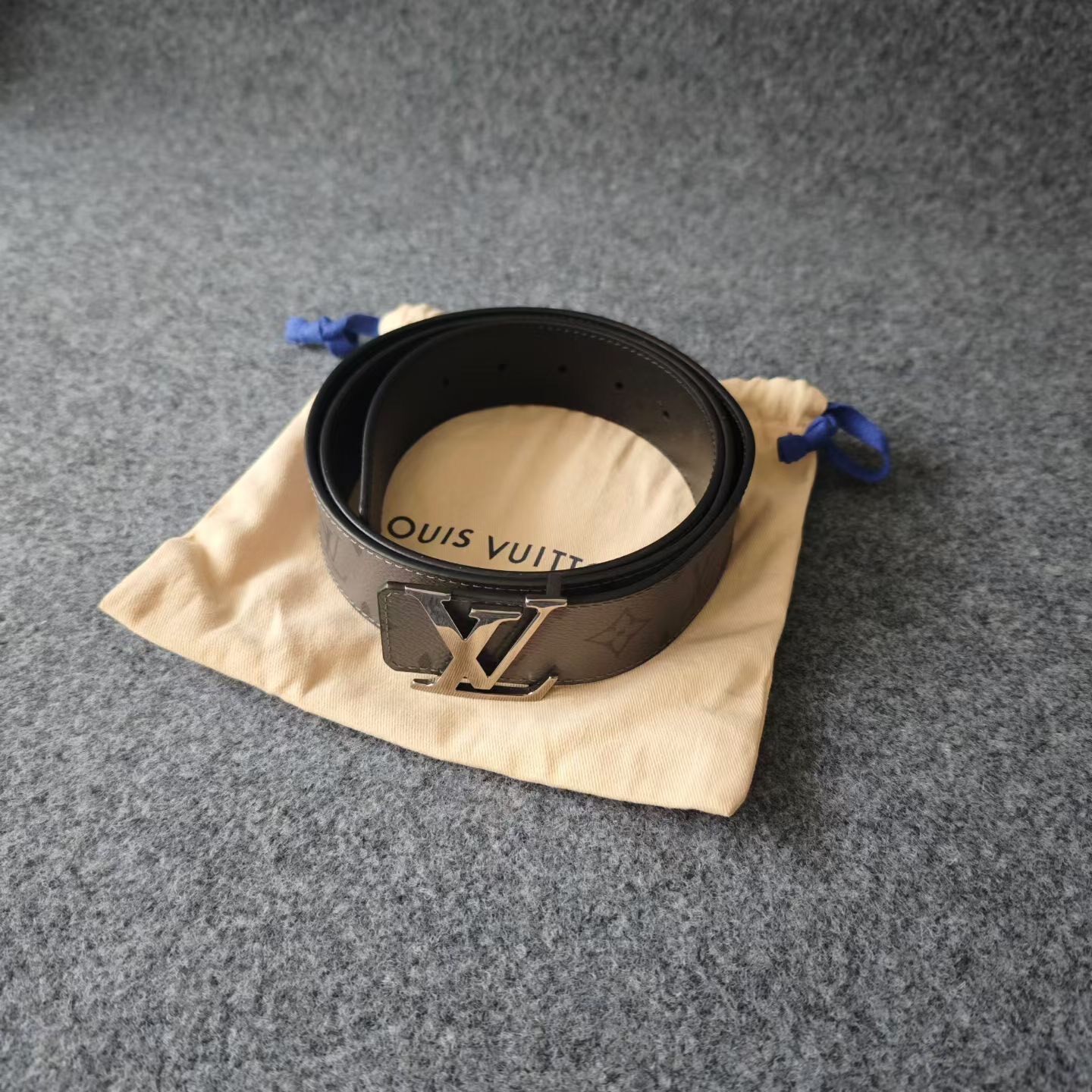 Louis Vuitton Dark Gray Monogram Belt