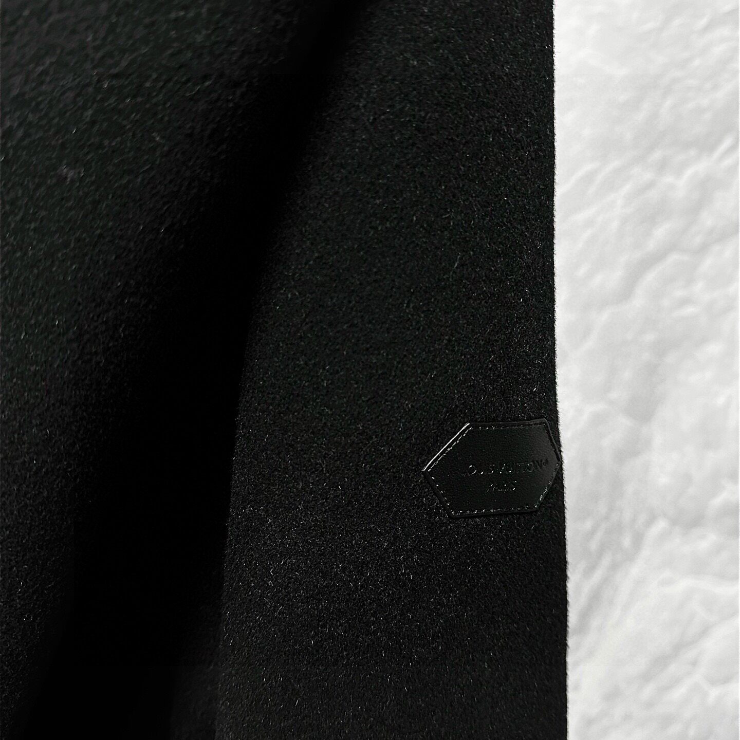 Louis Vuitton Hooded Wool Monogram Coat — label