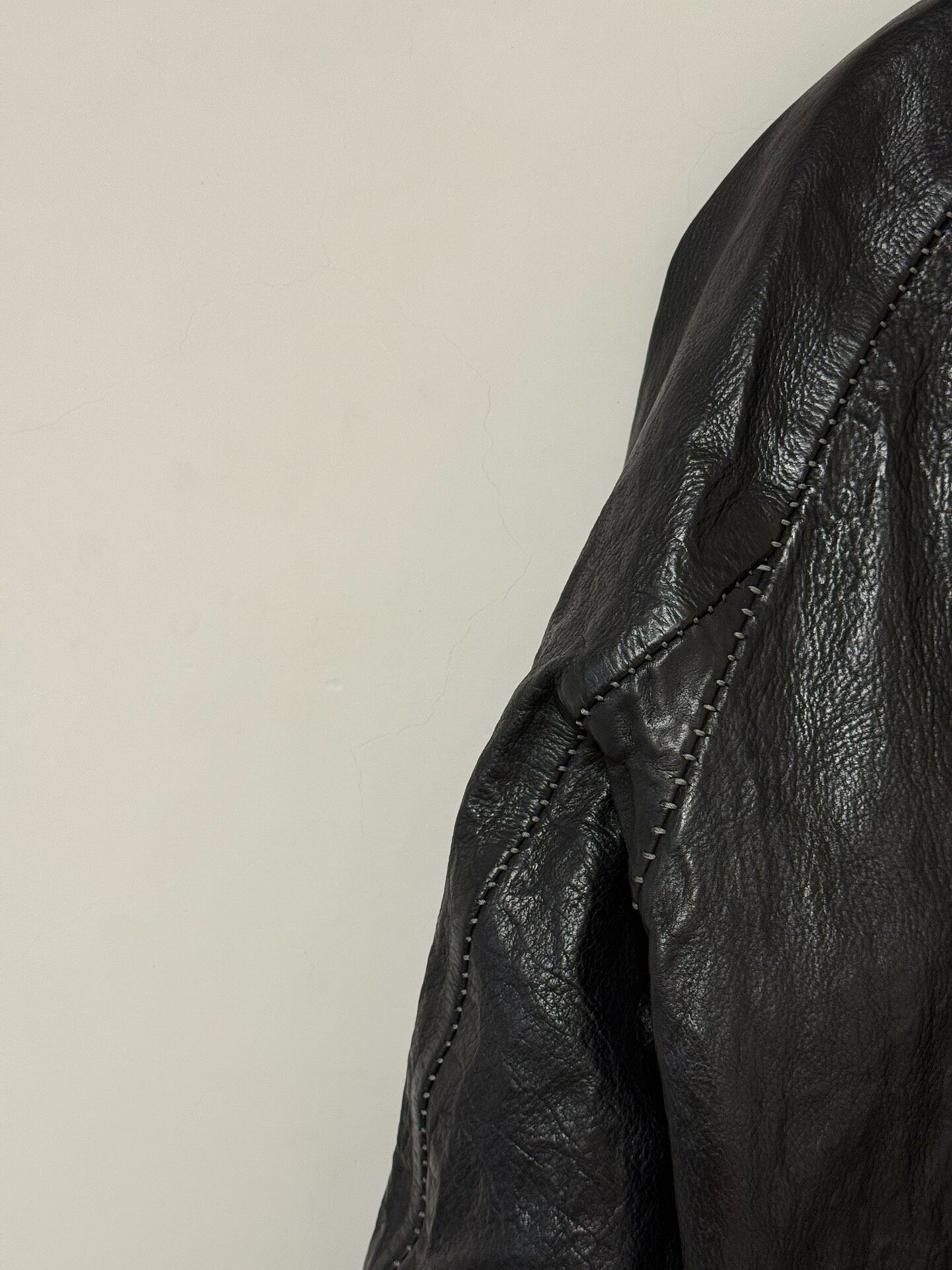 Carol Christian Poell Black Leather Jacket — detail