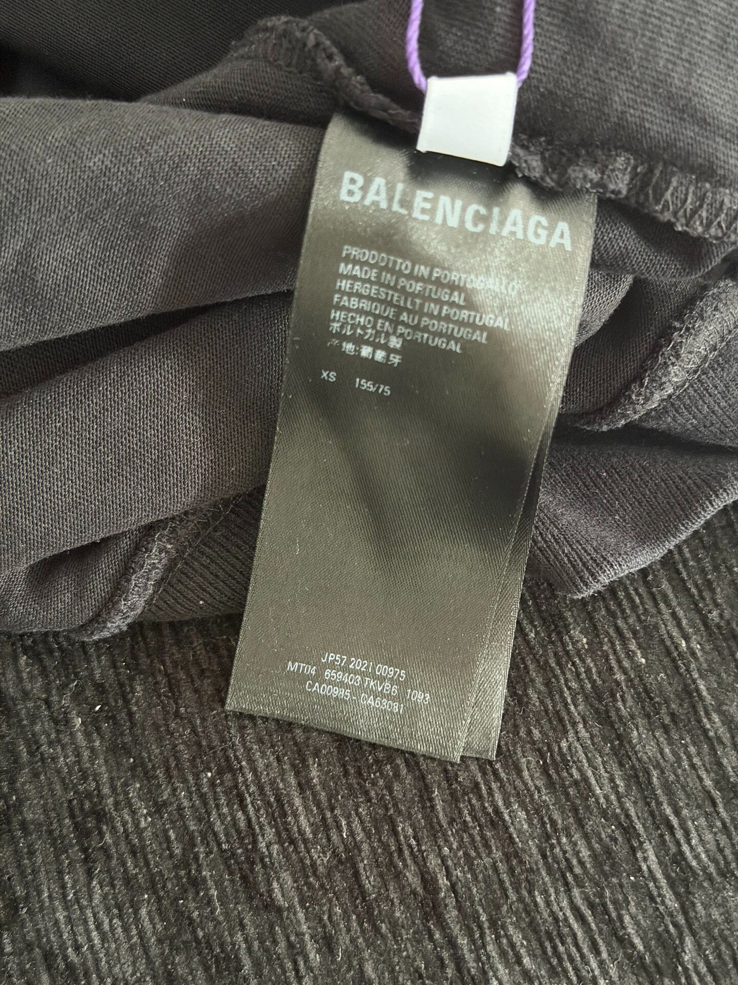 Balenciaga Black Distressed Hoodie XS — label