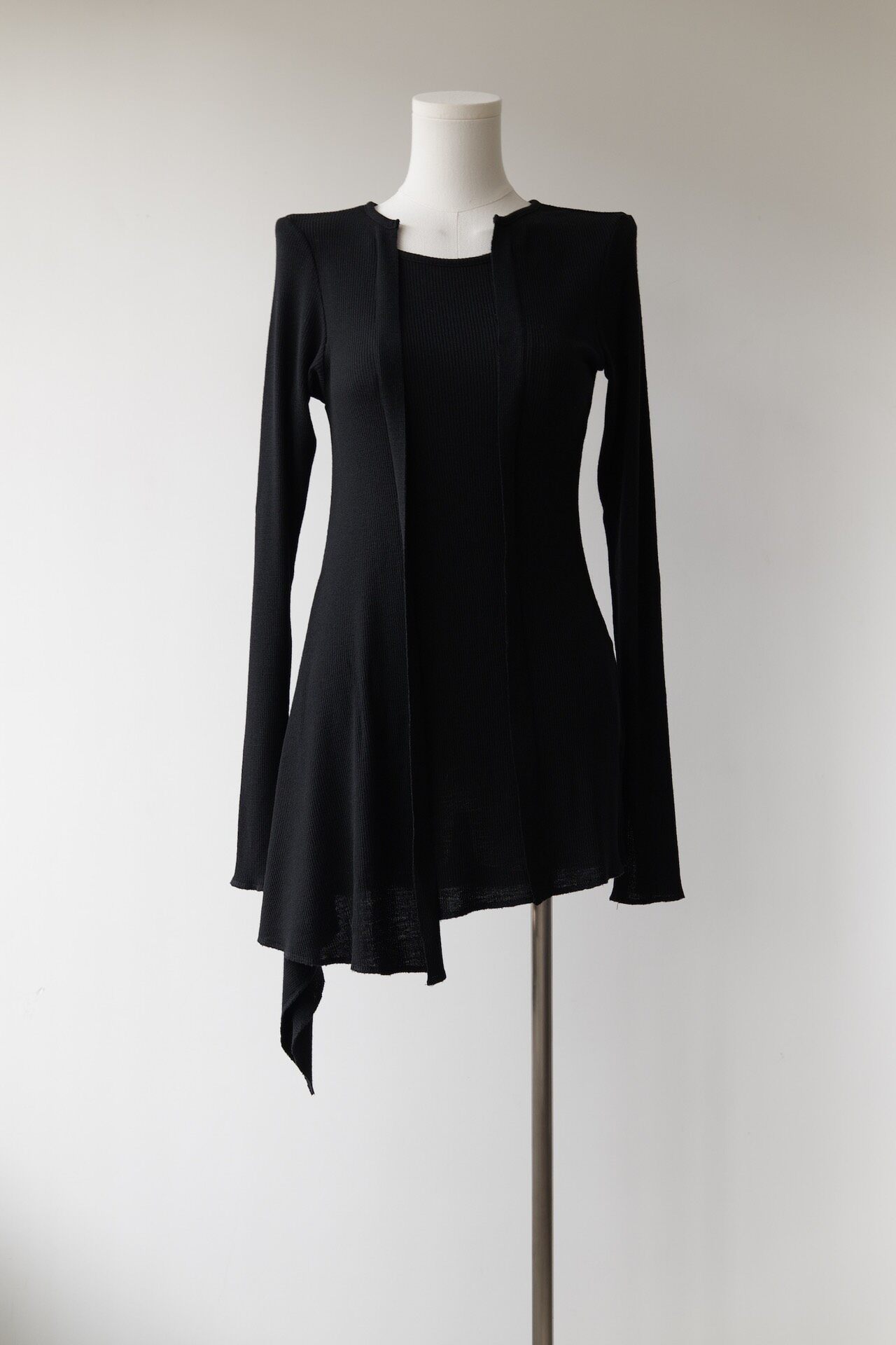 Yohji Yamamoto Noir 20AW Asymmetric Wool Top