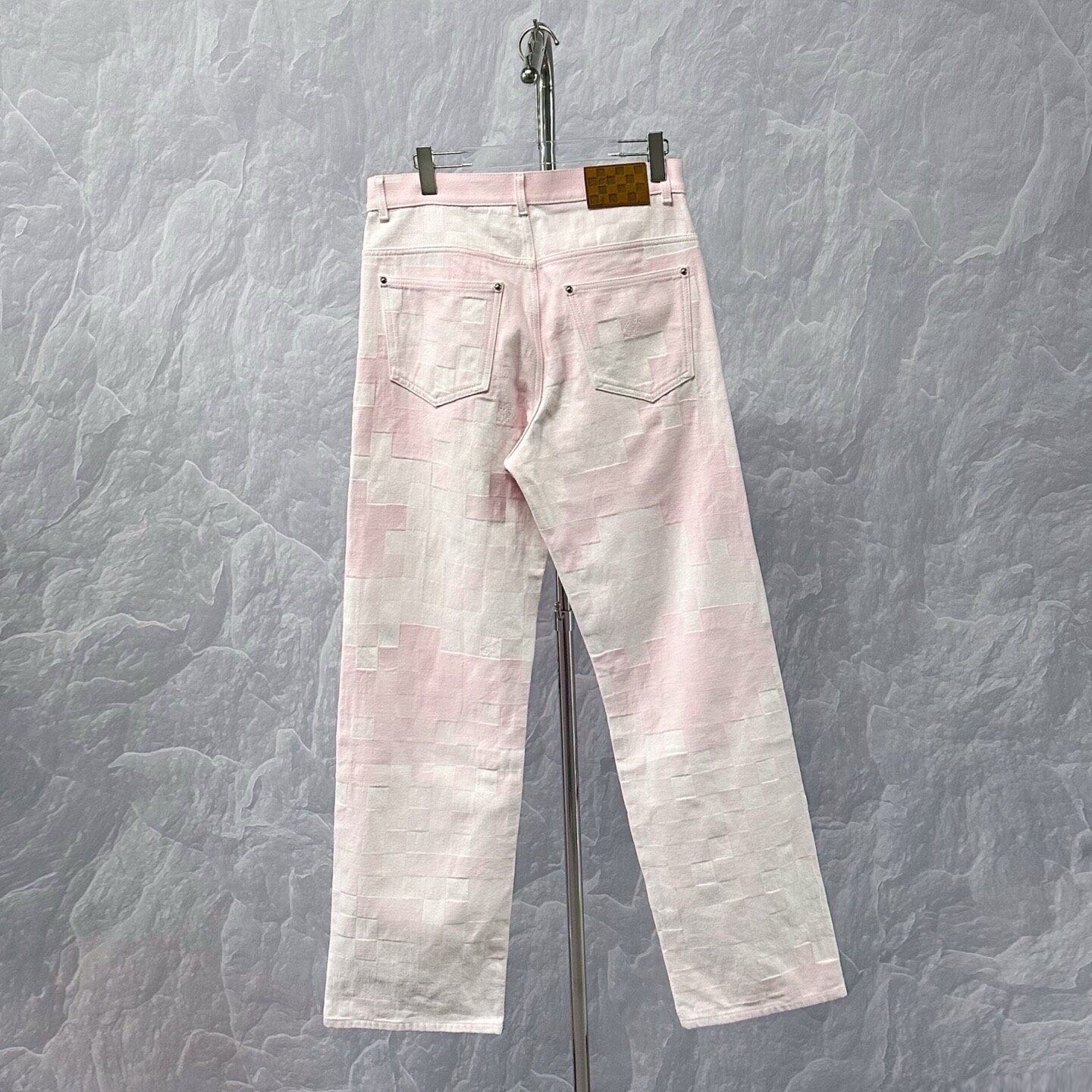 Louis Vuitton FW25 Nigo Check Denim Pants — back