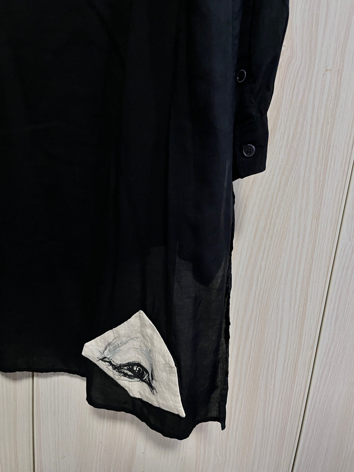 Yohji Yamamoto 22SS Ghost Hand Shirt — label