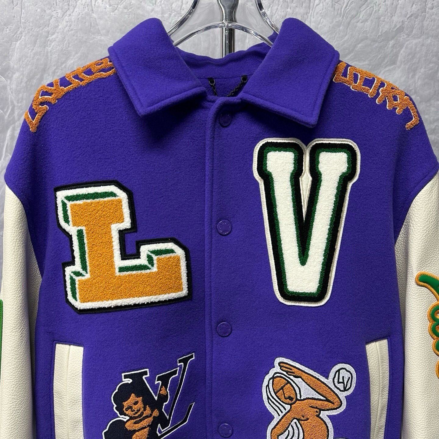 Louis Vuitton Frog Patch Varsity Jacket — detail